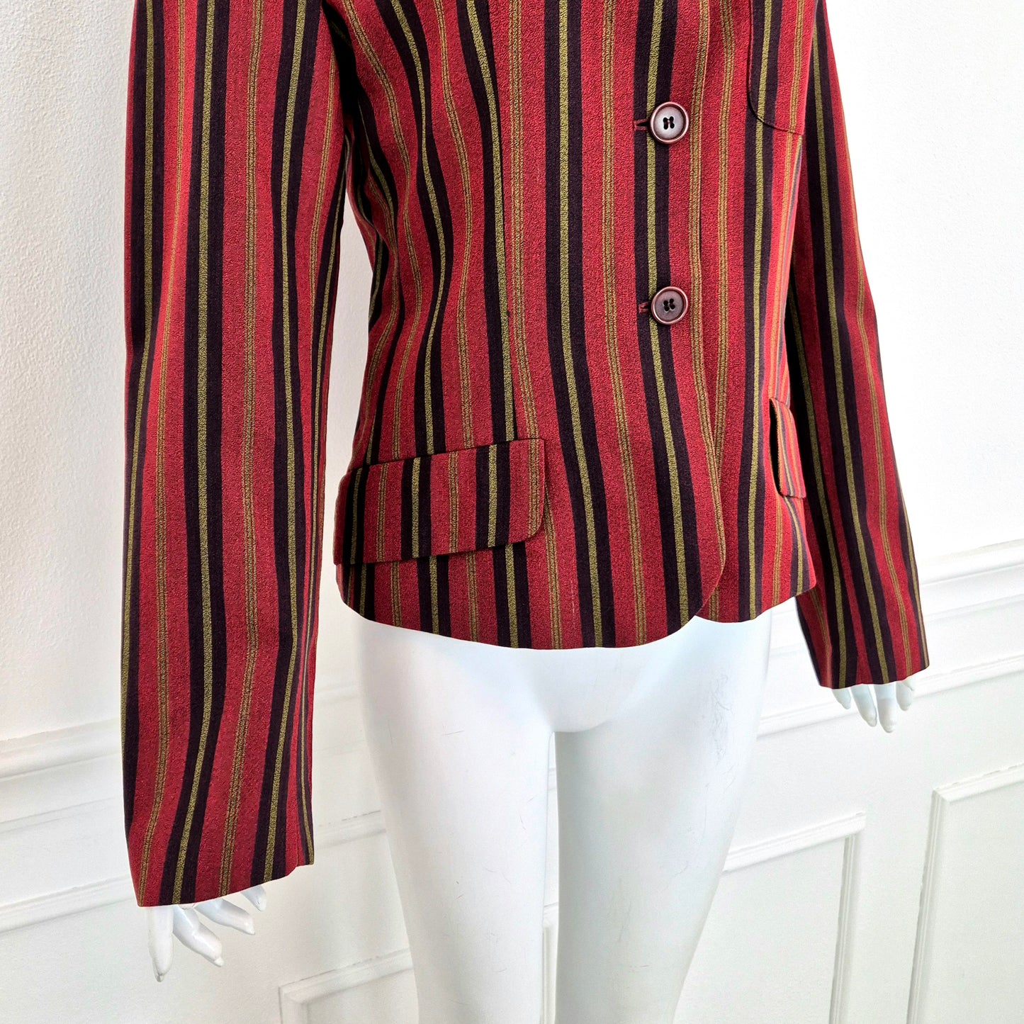 Romeo Gigli | Blazer a righe rosso - verde - viola