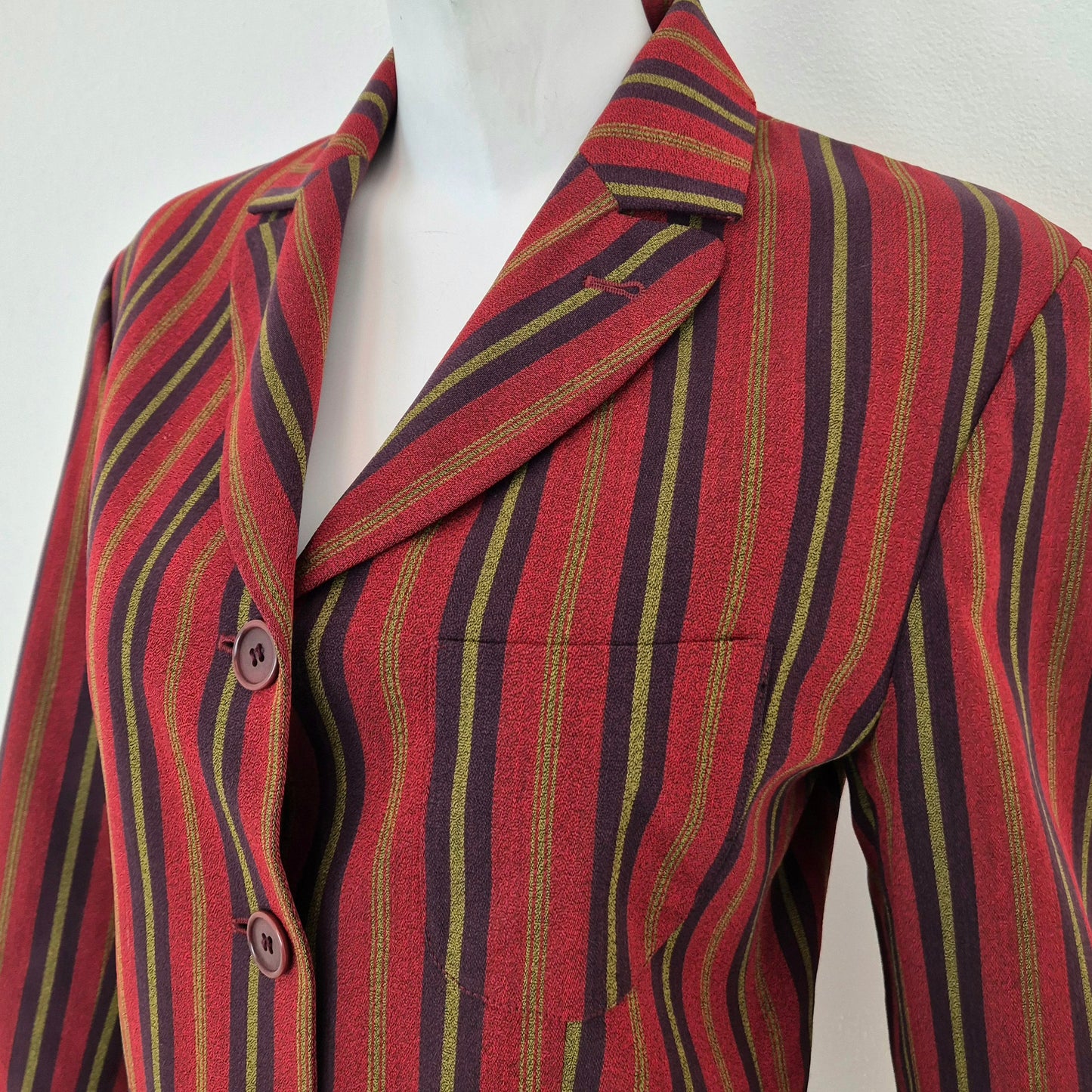 Romeo Gigli | Blazer a righe rosso - verde - viola