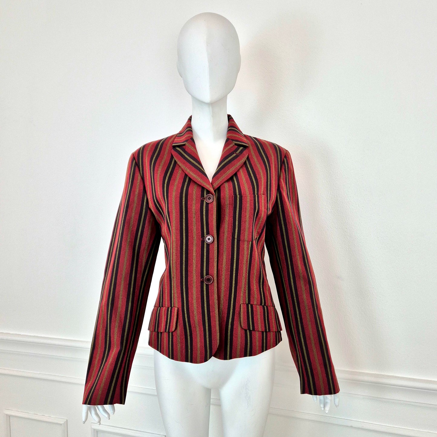 Romeo Gigli | Blazer a righe rosso - verde - viola