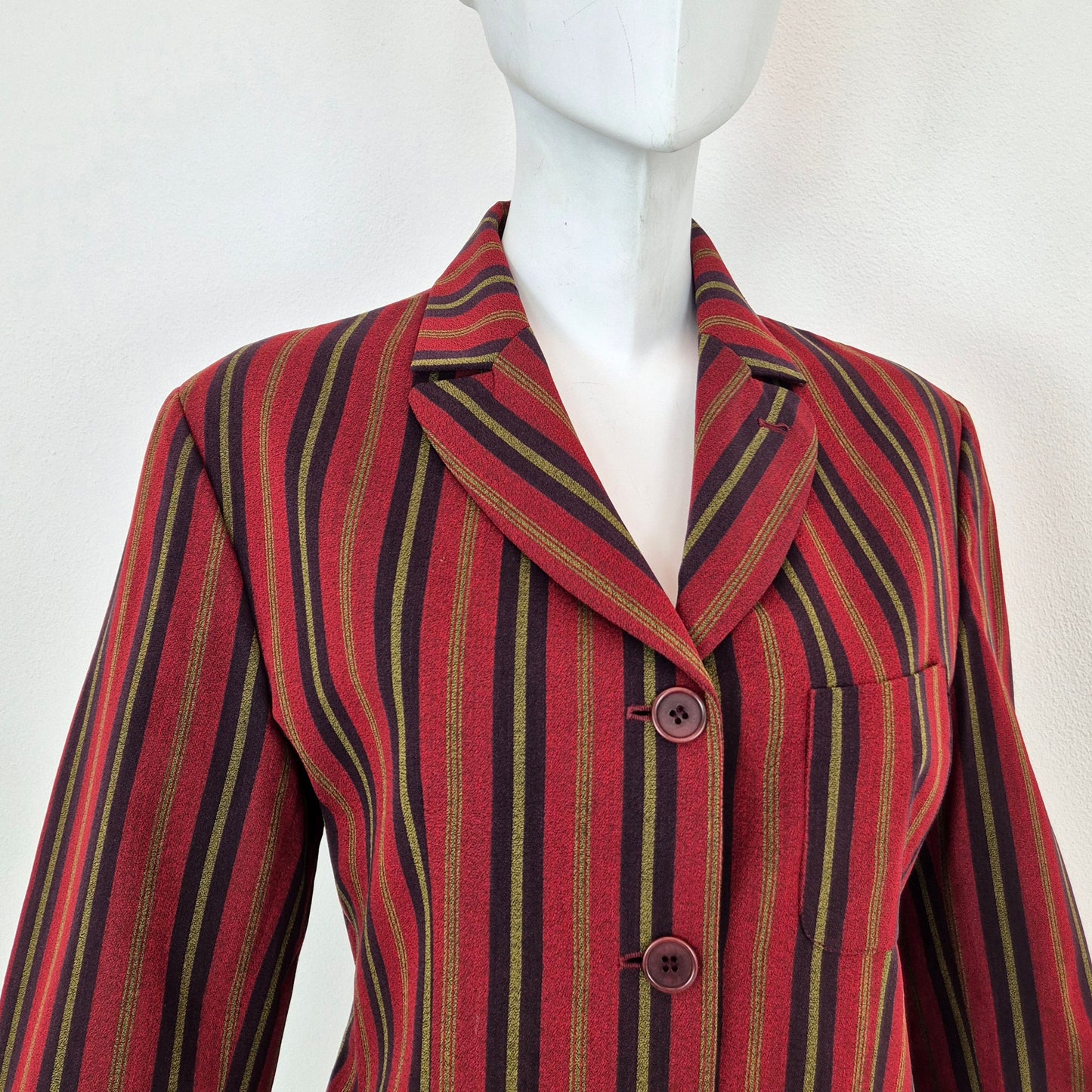 Romeo Gigli | Blazer a righe rosso - verde - viola