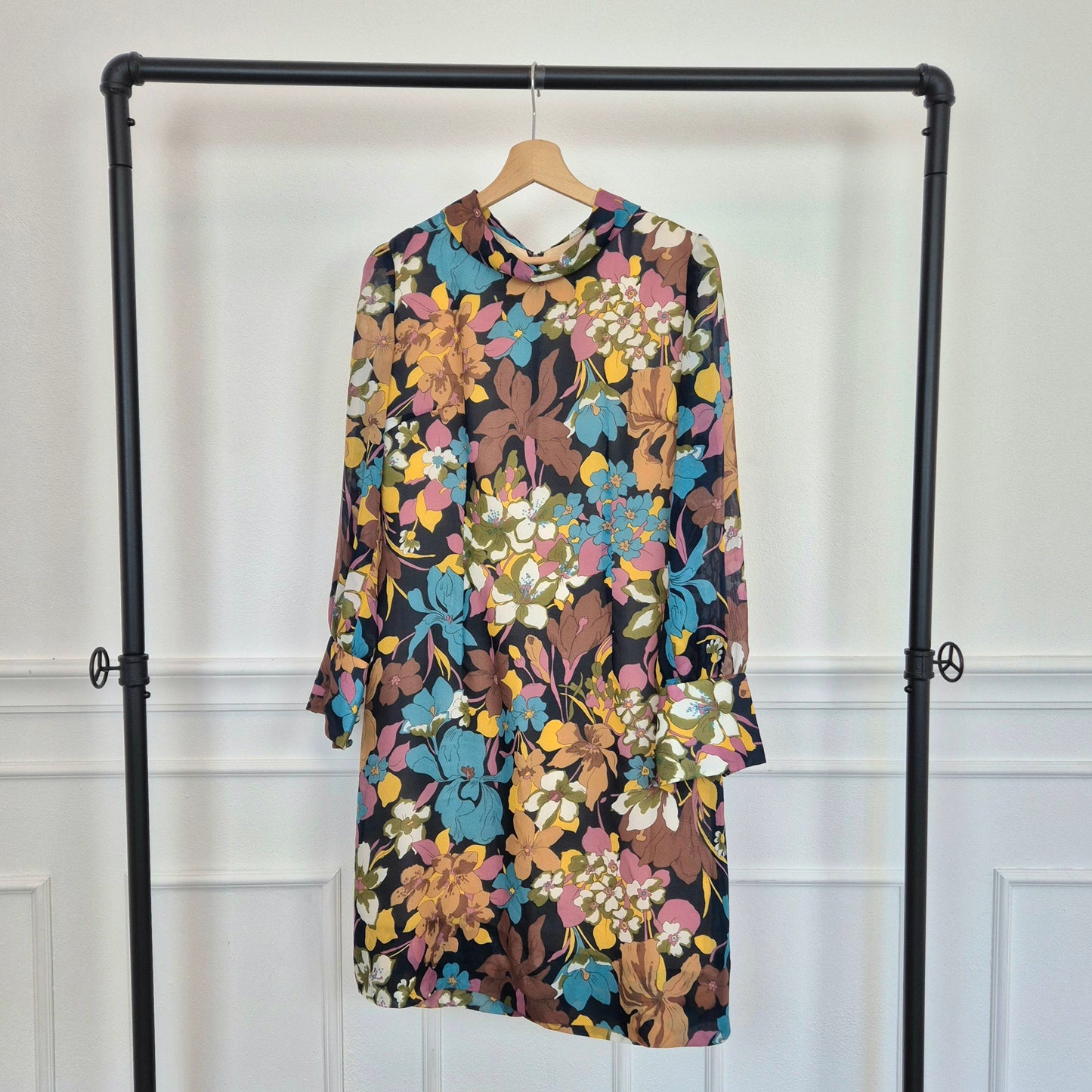 Abito vintage sartoriale stampa fiori