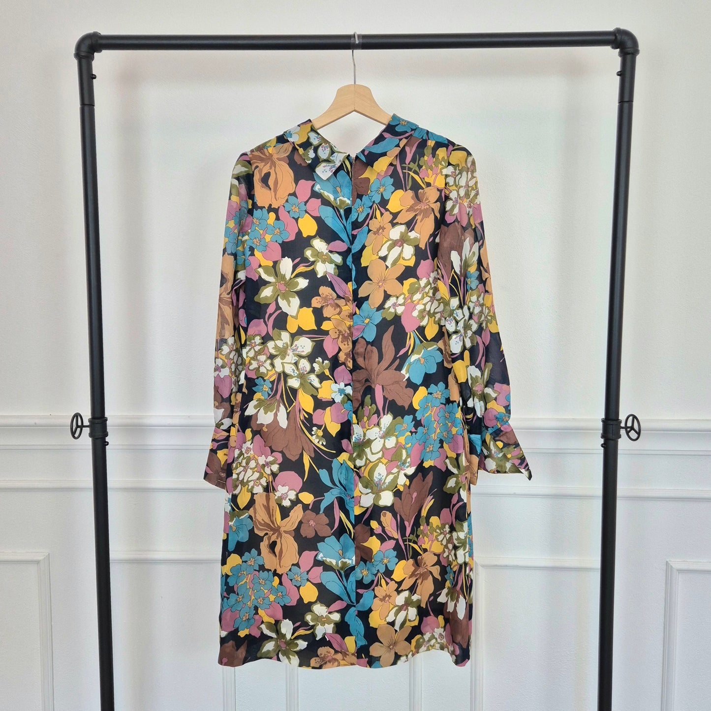 Abito vintage sartoriale stampa fiori