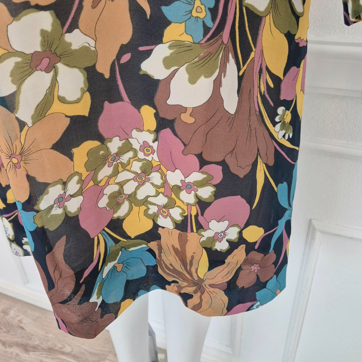 Abito vintage sartoriale stampa fiori