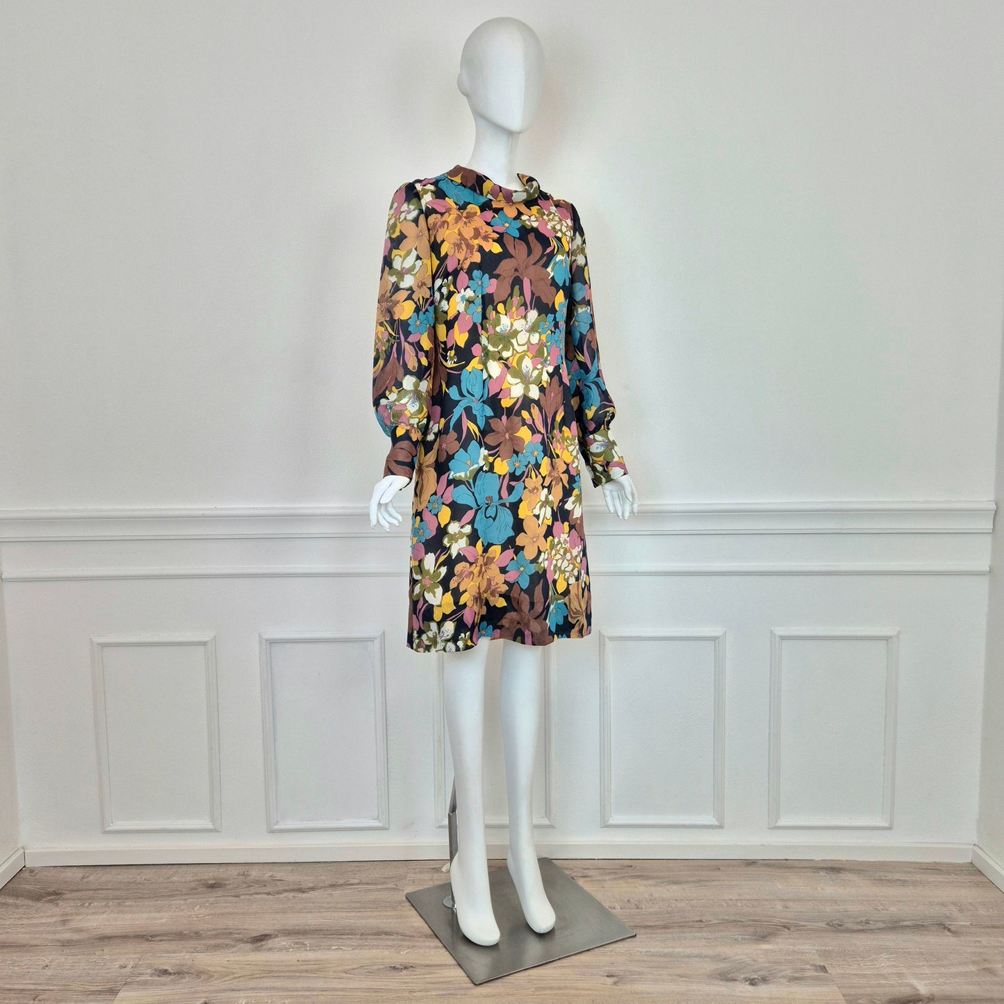 Abito vintage sartoriale stampa fiori