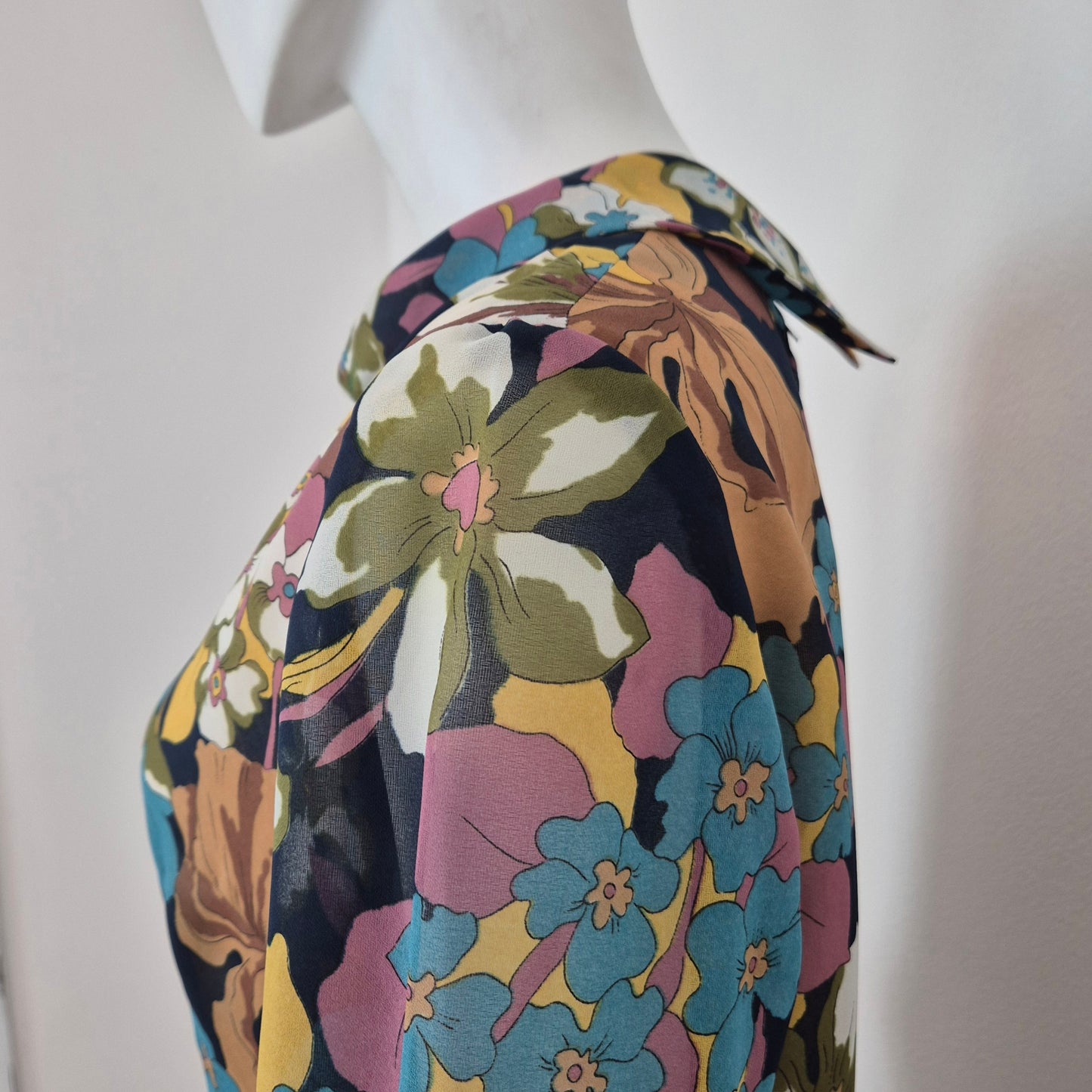 Abito vintage sartoriale stampa fiori
