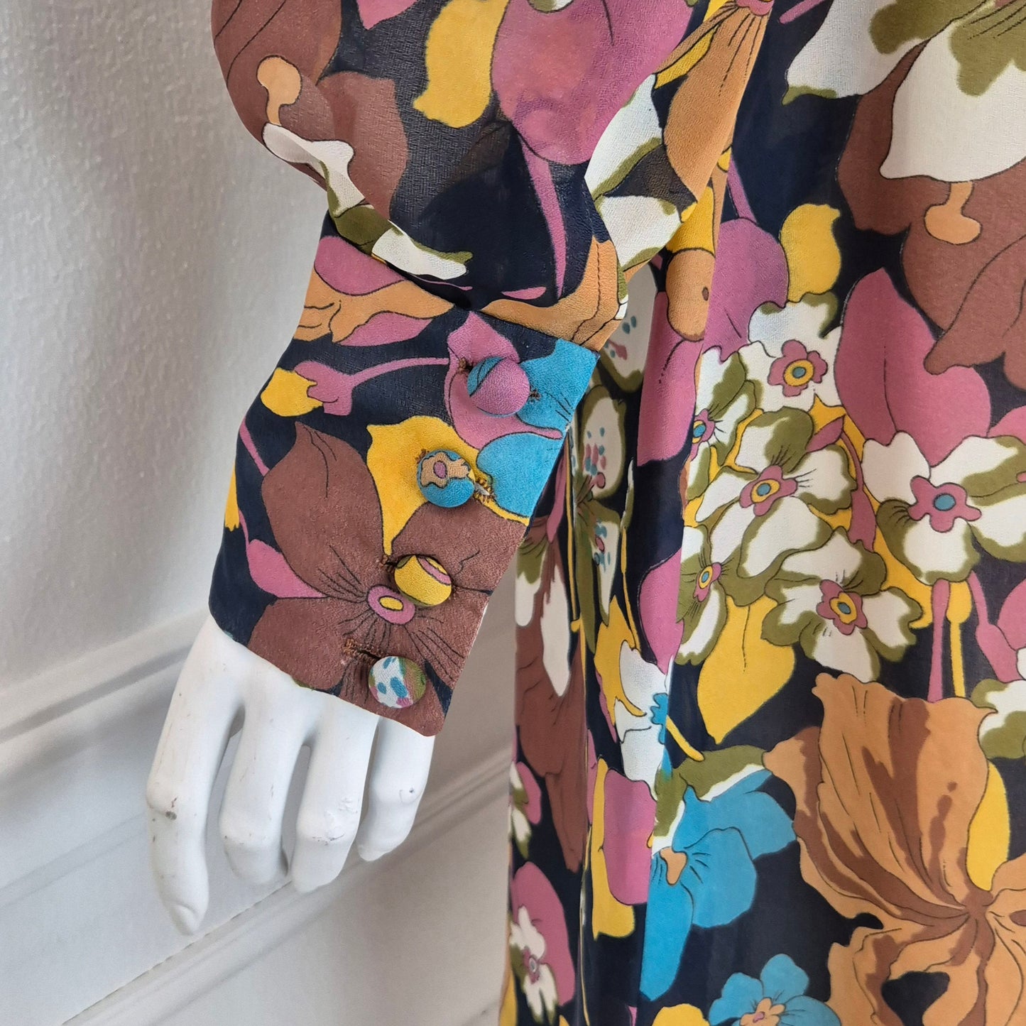 Abito vintage sartoriale stampa fiori