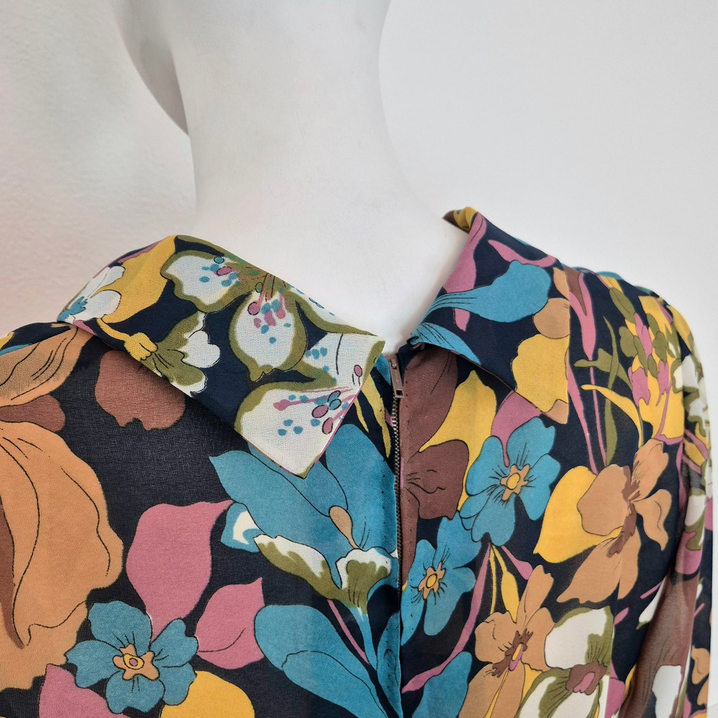 Abito vintage sartoriale stampa fiori