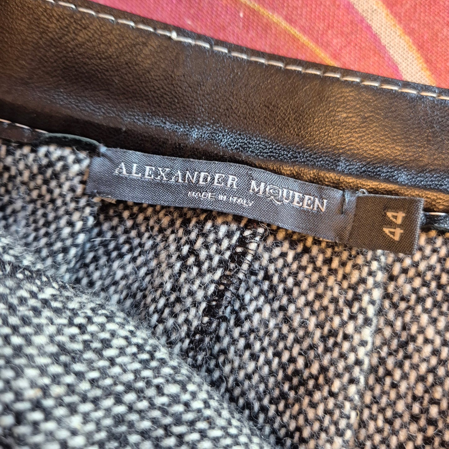 Alexander McQueen | Gonna in lana e pelle
