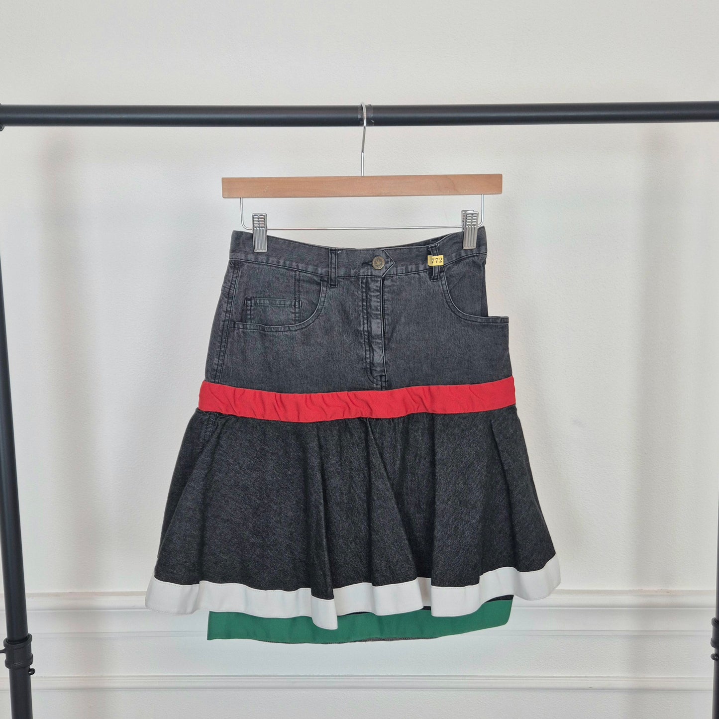 Moschino | Gonna in denim con fiocco sul retro