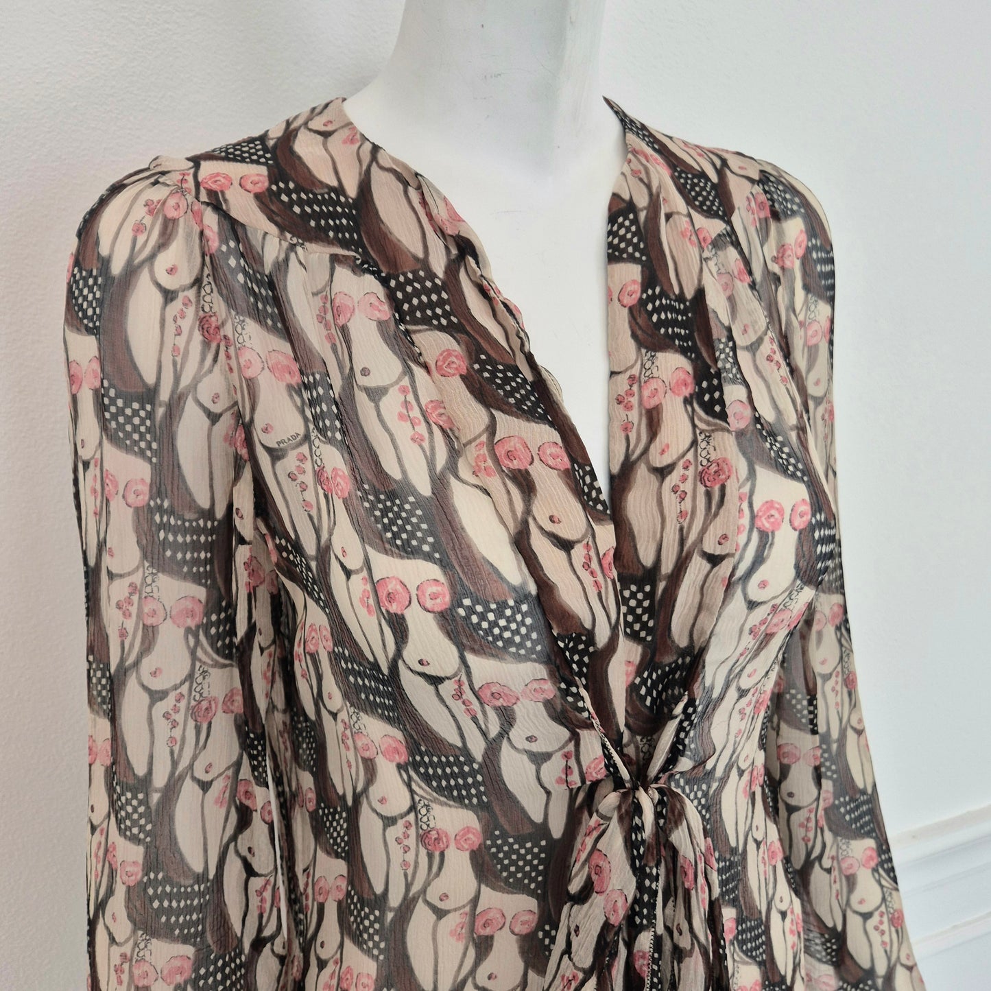 Prada | Abito "naked lady" print 2001