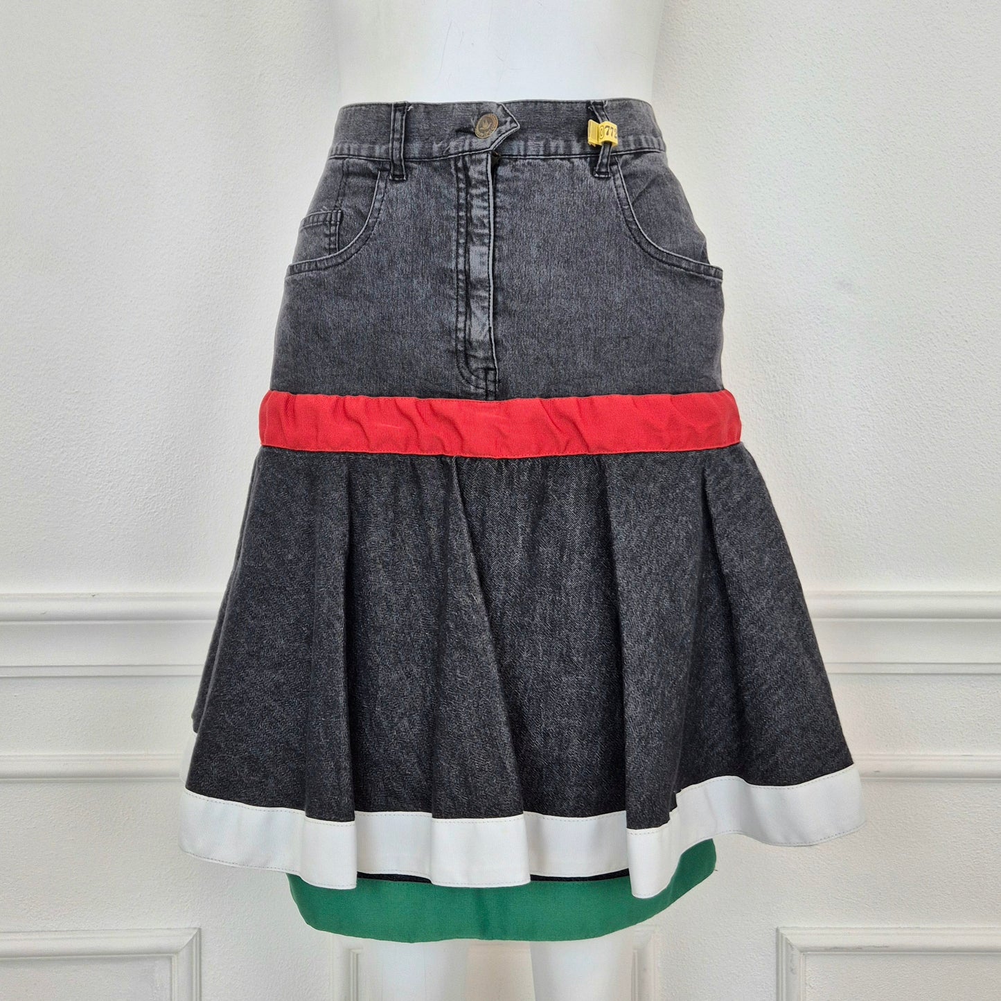 Moschino | Gonna in denim con fiocco sul retro