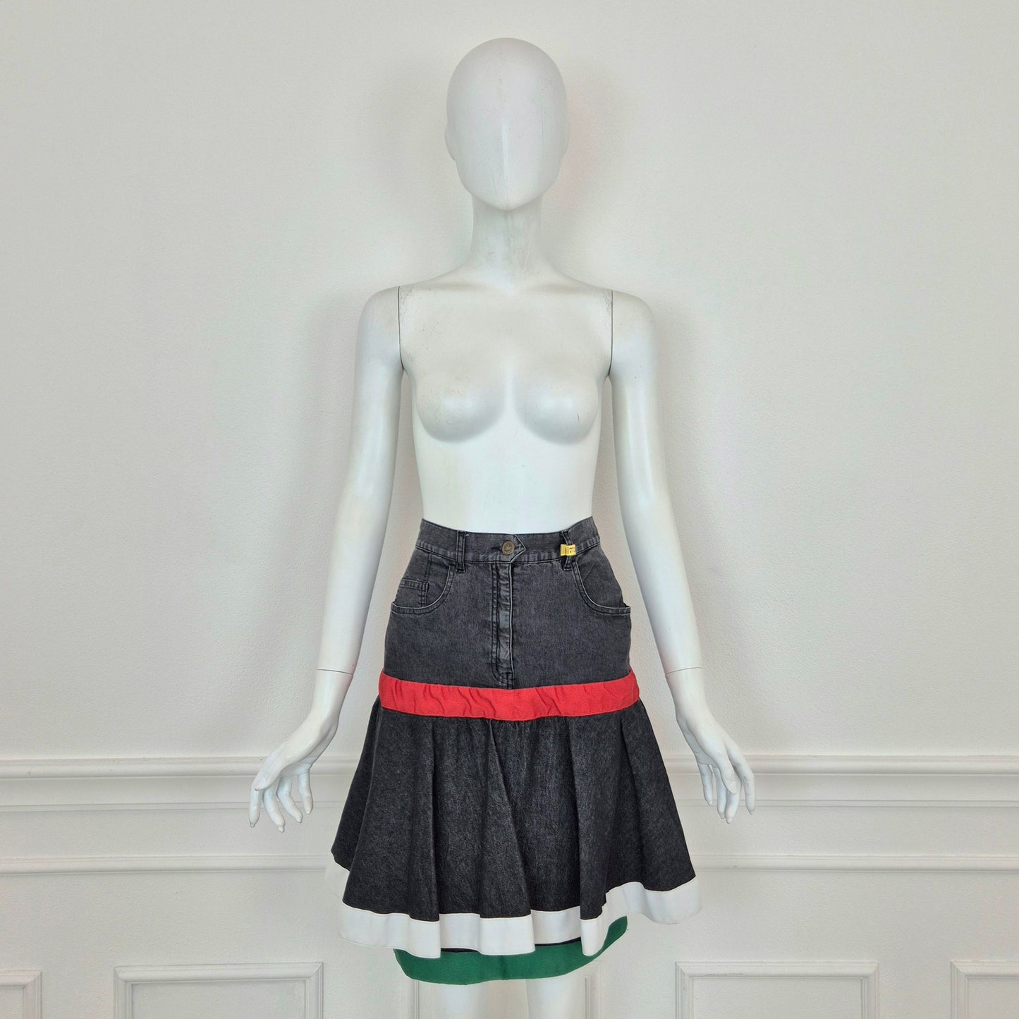 Moschino | Gonna in denim con fiocco sul retro