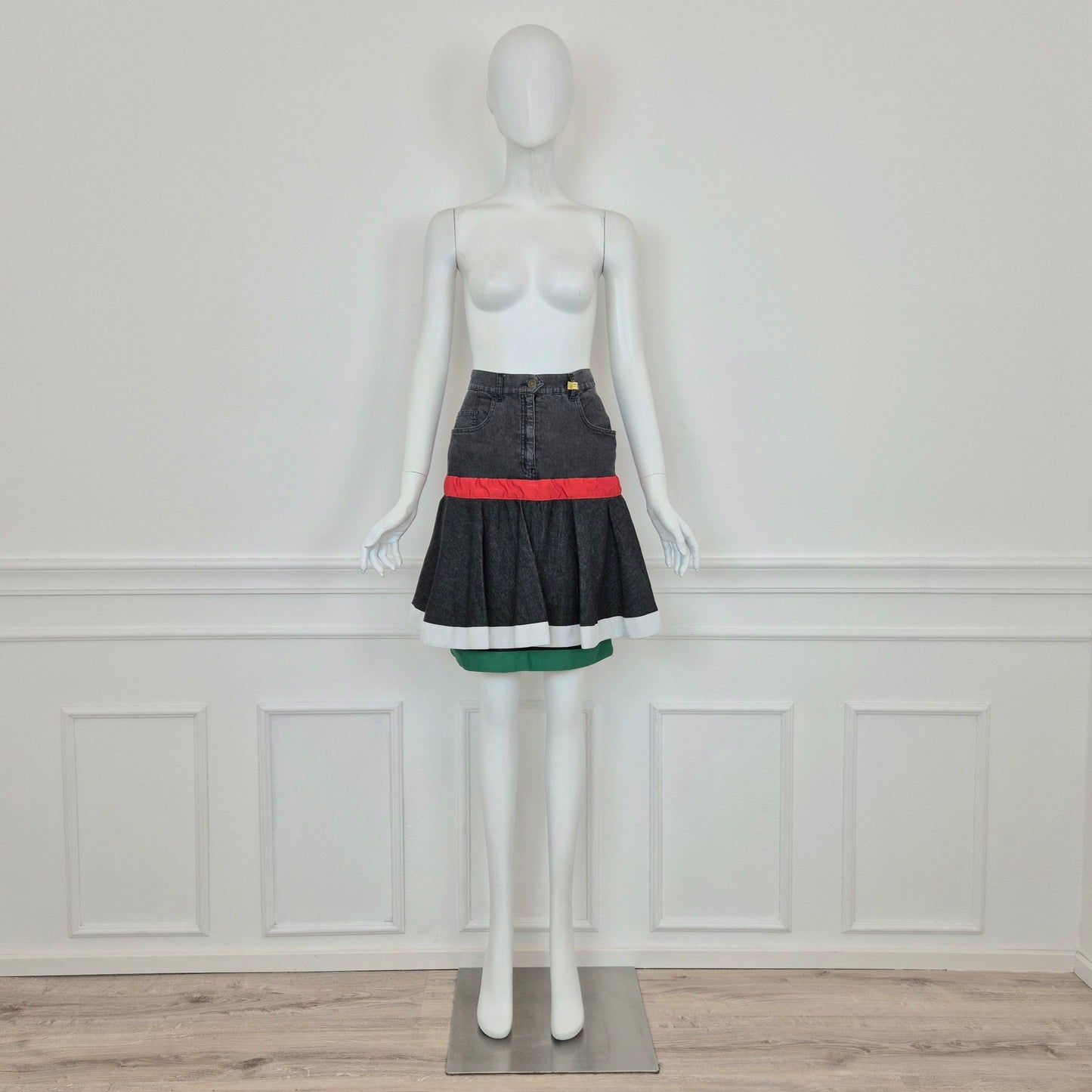 Moschino | Gonna in denim con fiocco sul retro