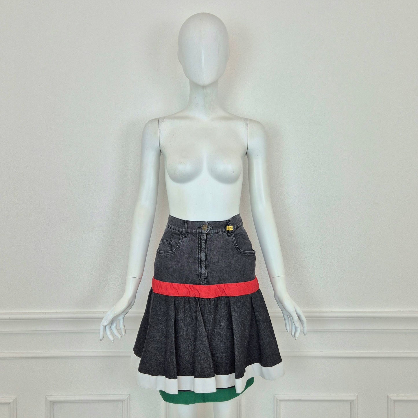 Moschino | Gonna in denim con fiocco sul retro