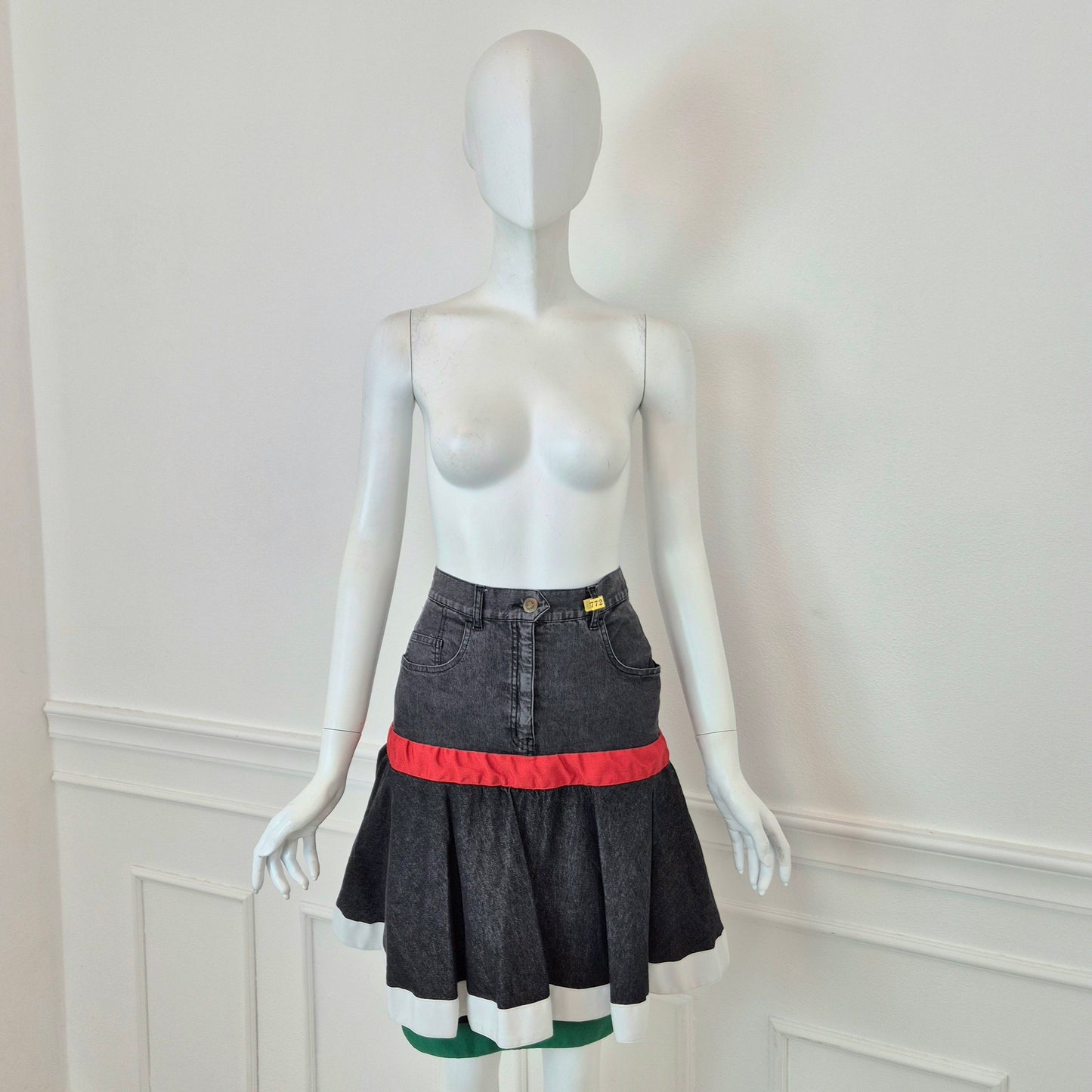 Moschino | Gonna in denim con fiocco sul retro
