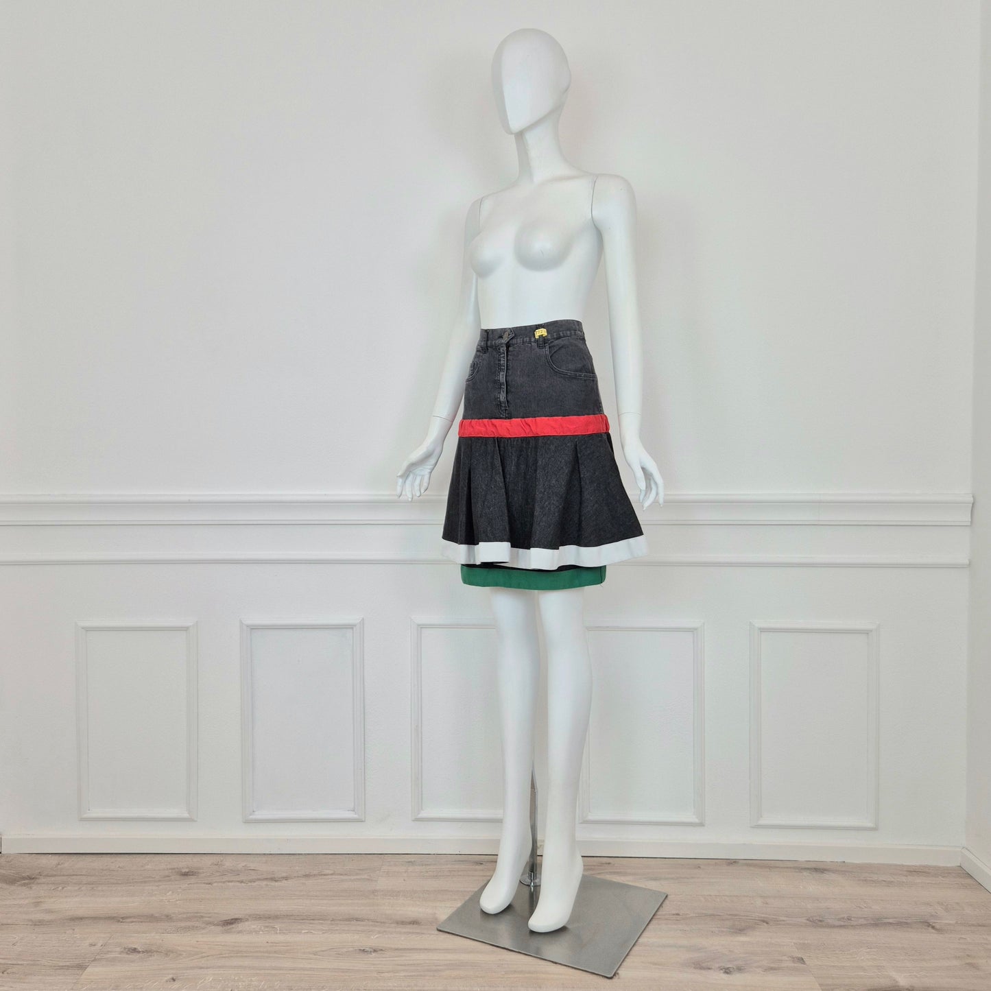Moschino | Gonna in denim con fiocco sul retro