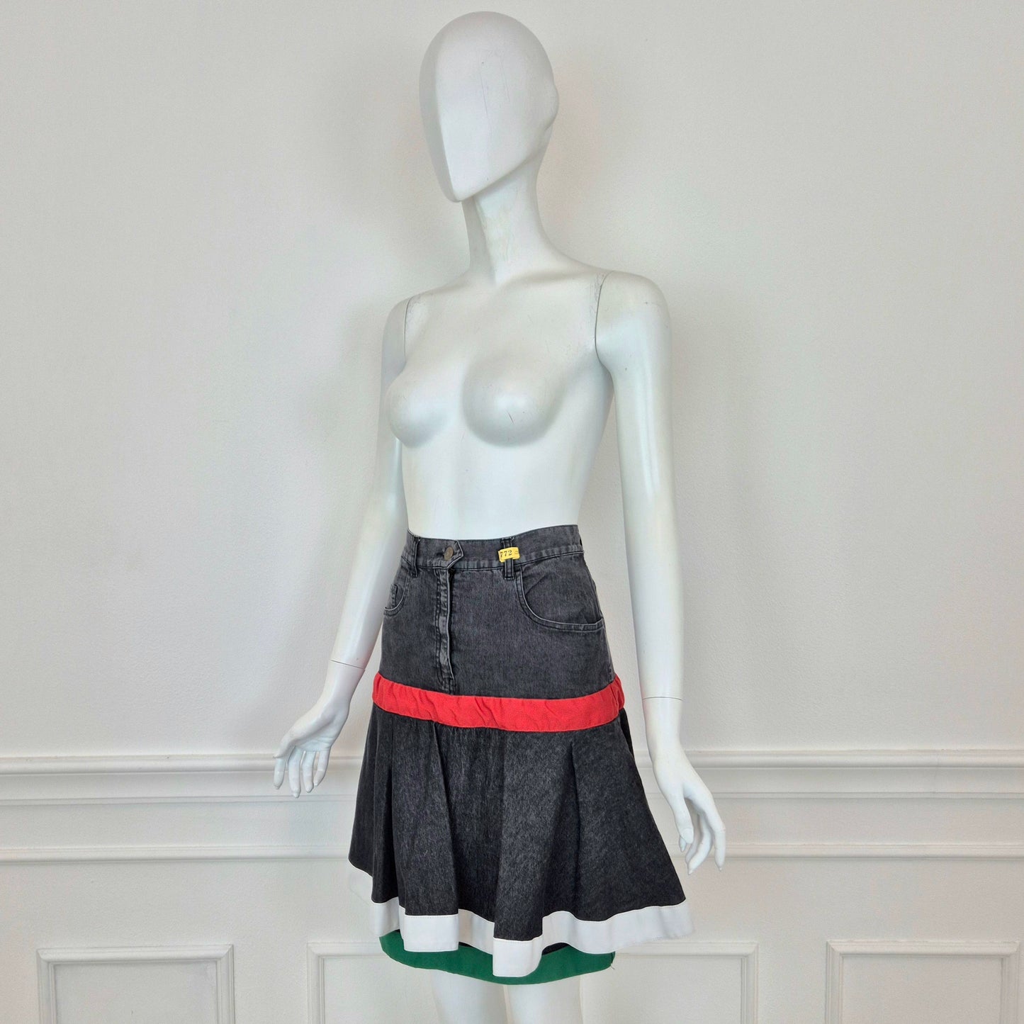 Moschino | Gonna in denim con fiocco sul retro