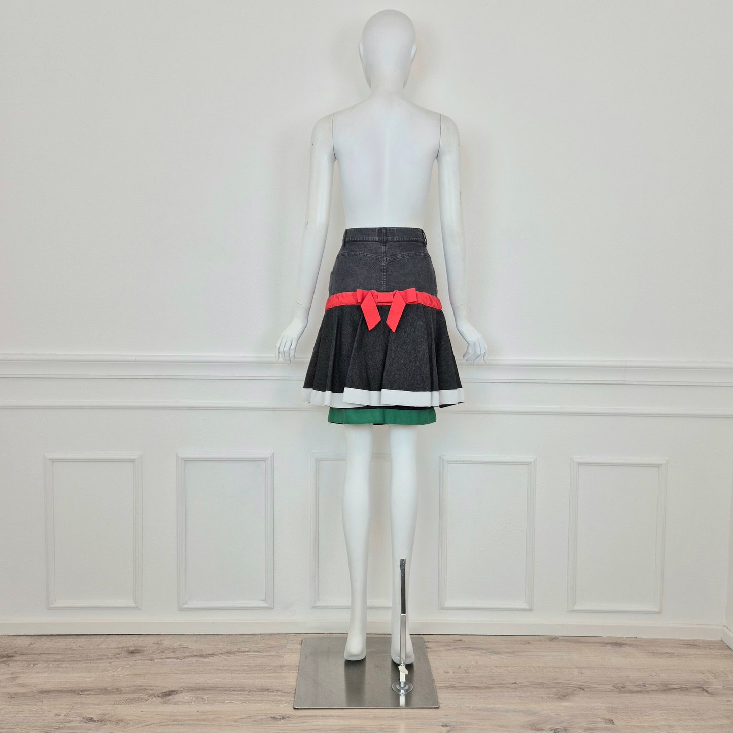 Moschino | Gonna in denim con fiocco sul retro