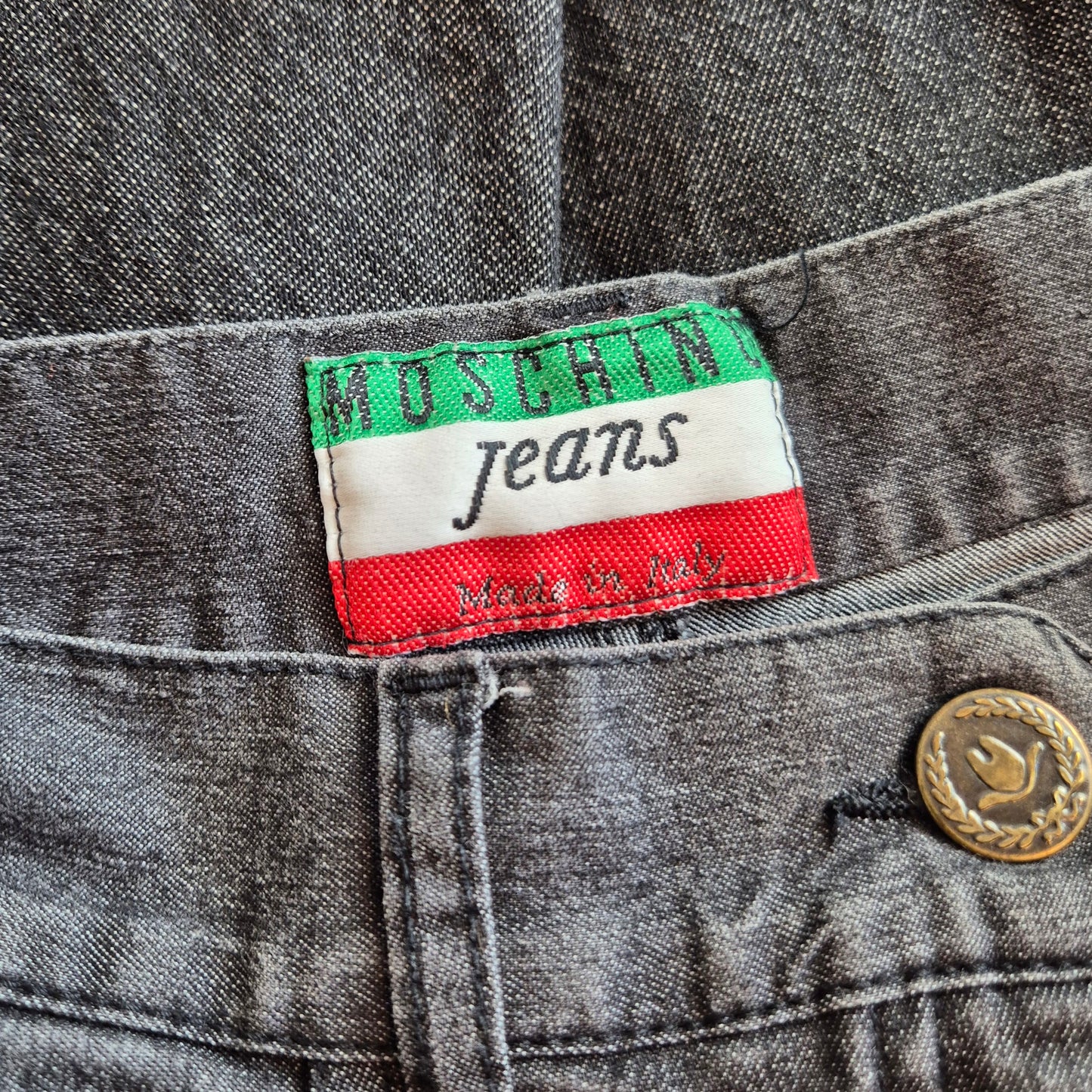 Moschino | Gonna in denim con fiocco sul retro
