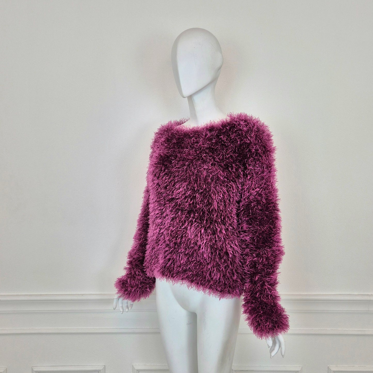 Alexander McQueen | Maglione fluffy color ciclamino