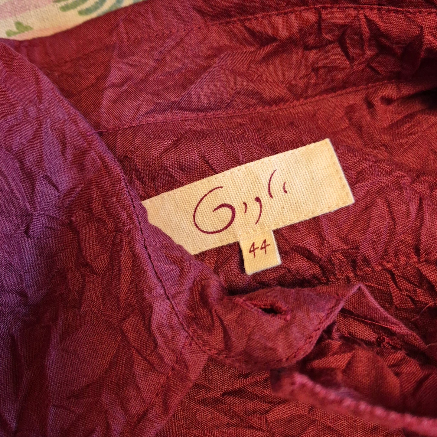Romeo Gigli | Camicia bordeaux effetto stropicciato