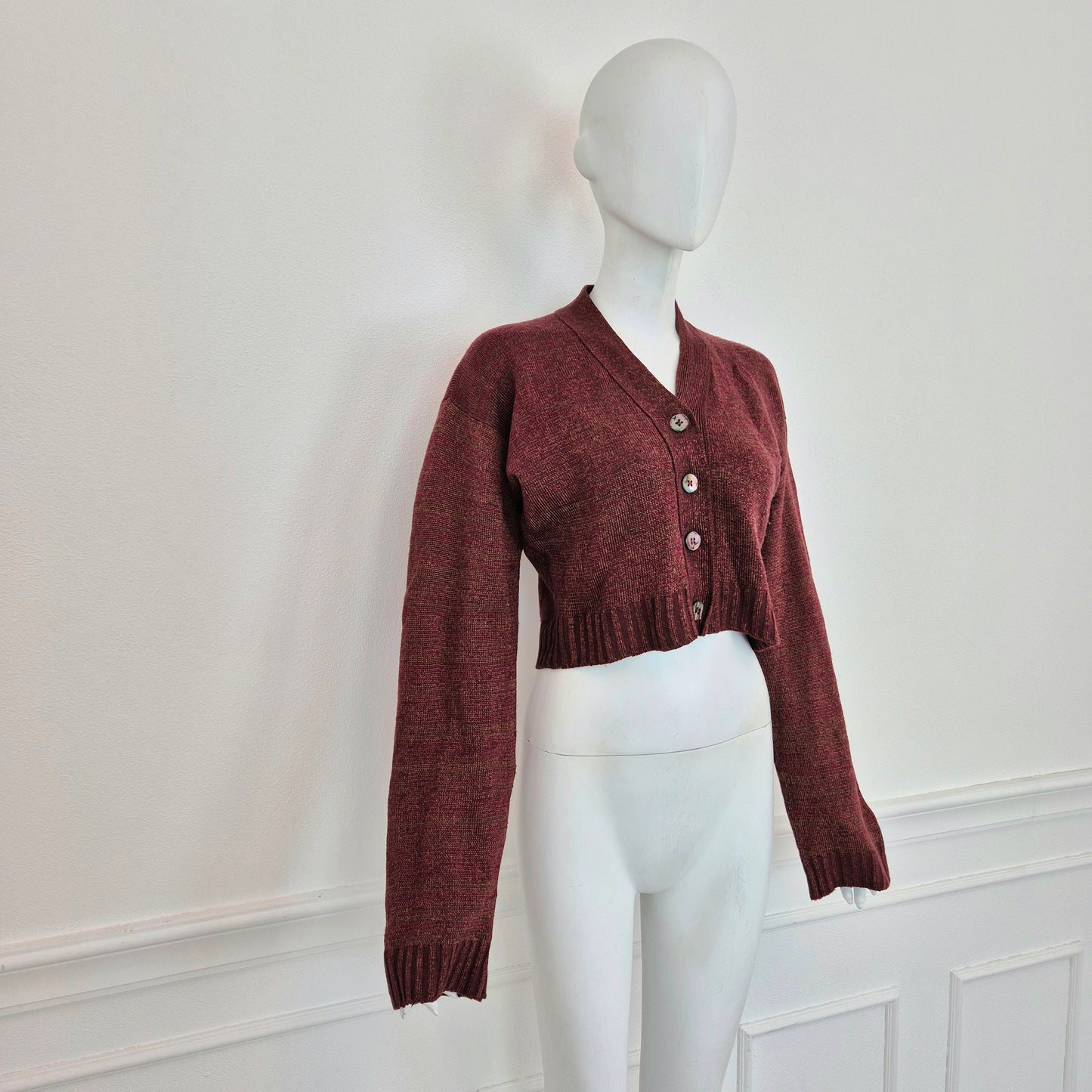 Romeo Gigli | Cardigan cropped 1994 lana e metallo