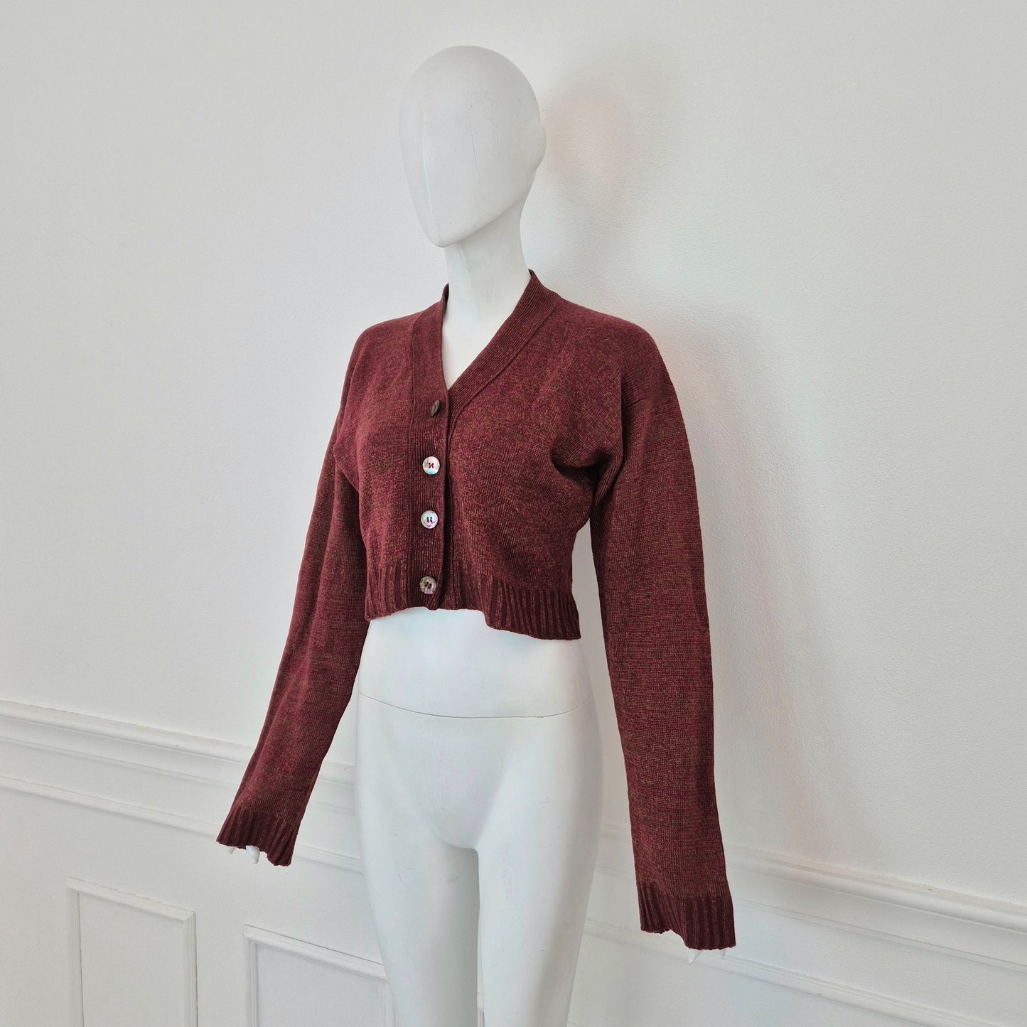 Romeo Gigli | Cardigan cropped 1994 lana e metallo