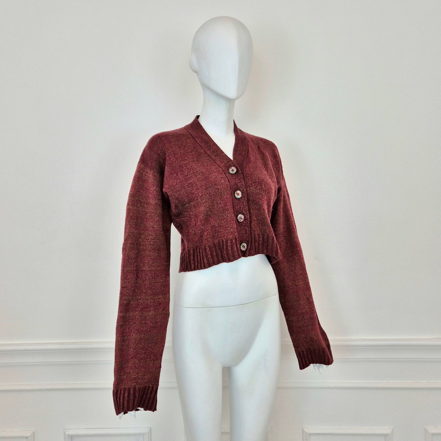 Romeo Gigli | Cardigan cropped 1994 lana e metallo