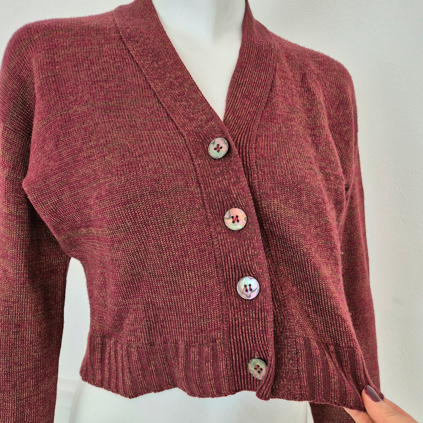 Romeo Gigli | Cardigan cropped 1994 lana e metallo