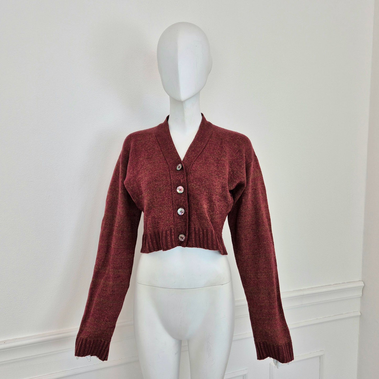 Romeo Gigli | Cardigan cropped 1994 lana e metallo