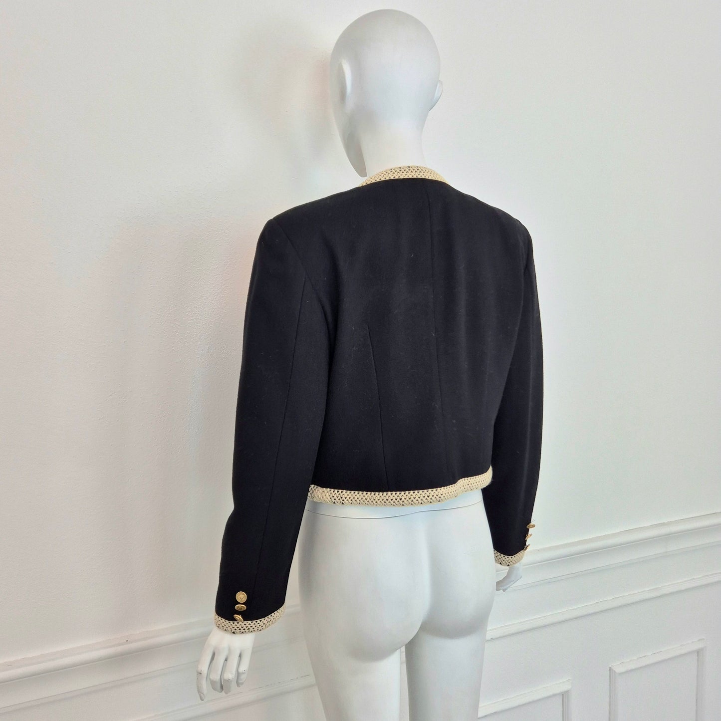 Moschino | Giacca corta nera "I believe in cheap&chic"