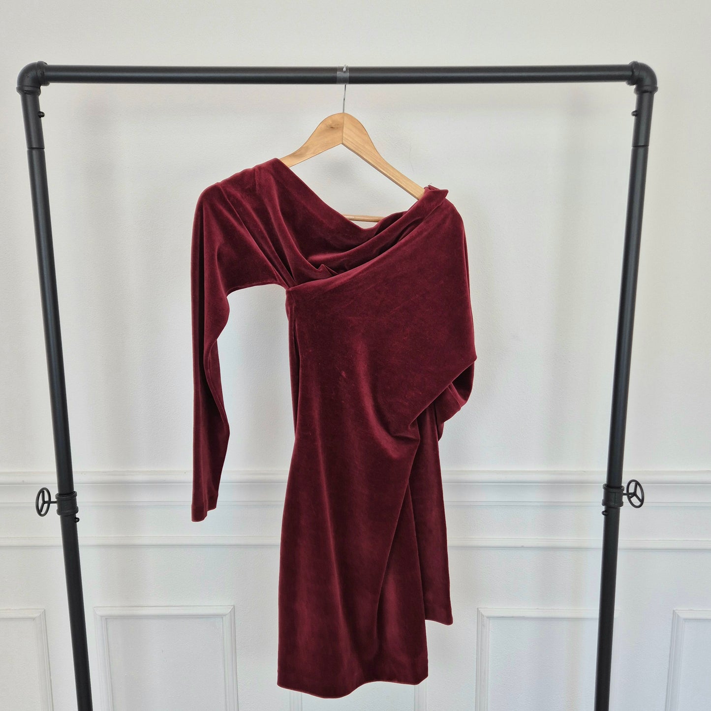 Callaghan by Romeo Gigli | Abito velluto bordeaux 1990