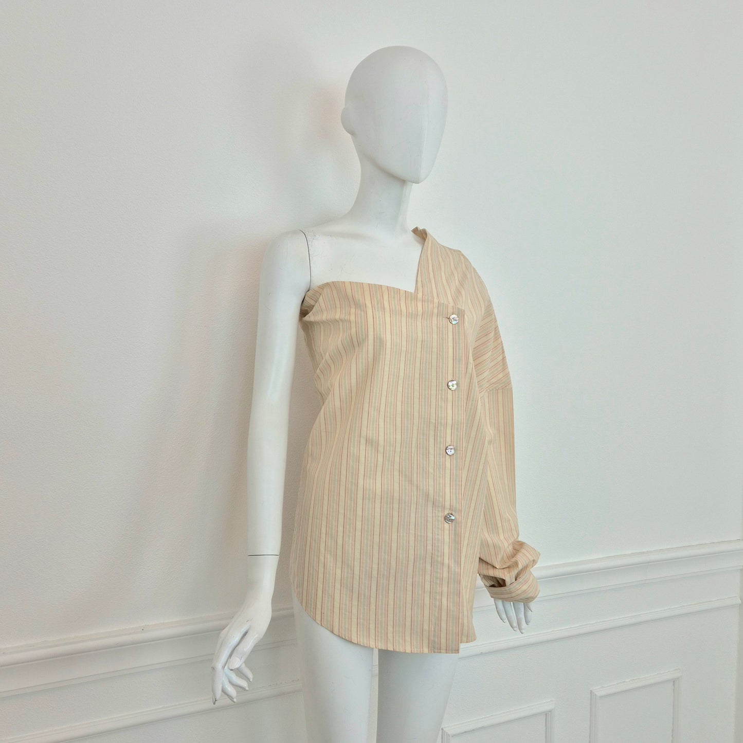 Romeo Gigli | Camicia monospalla a righe