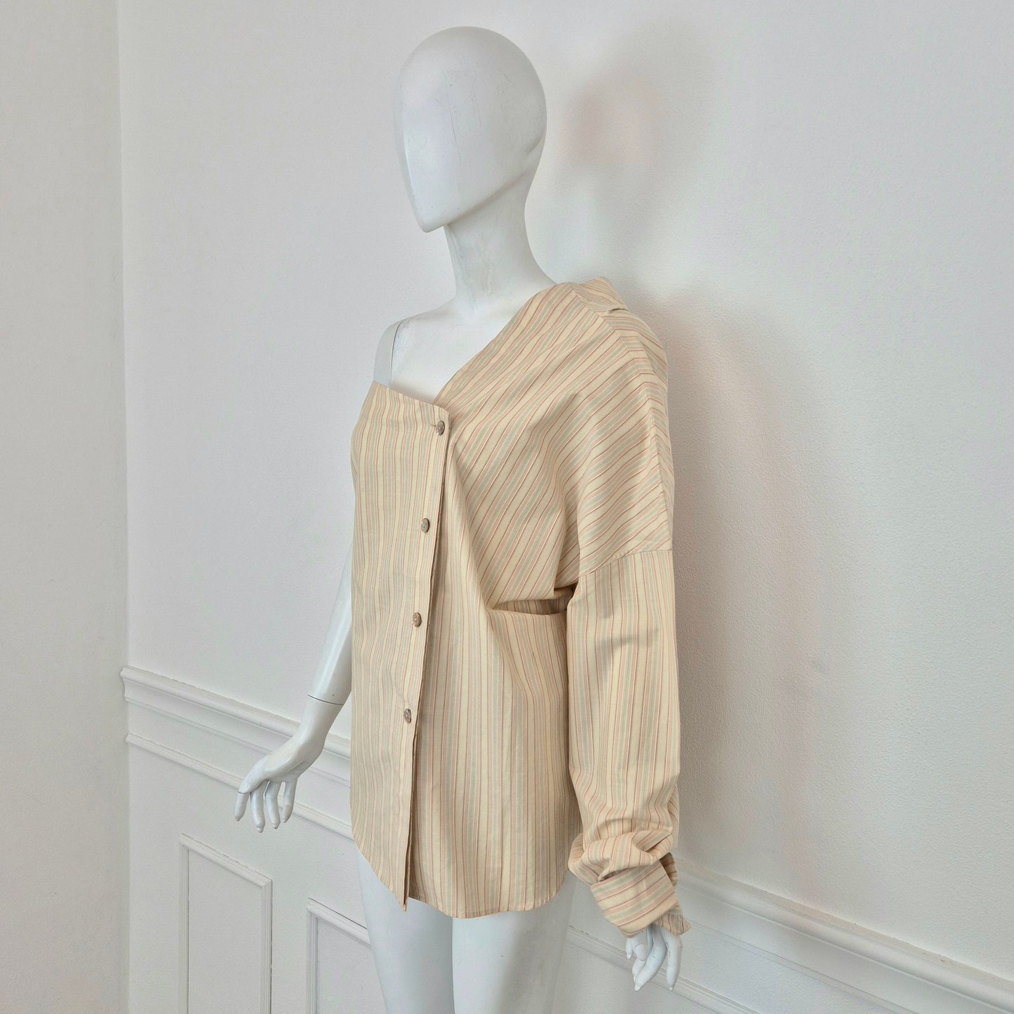 Romeo Gigli | Camicia monospalla a righe