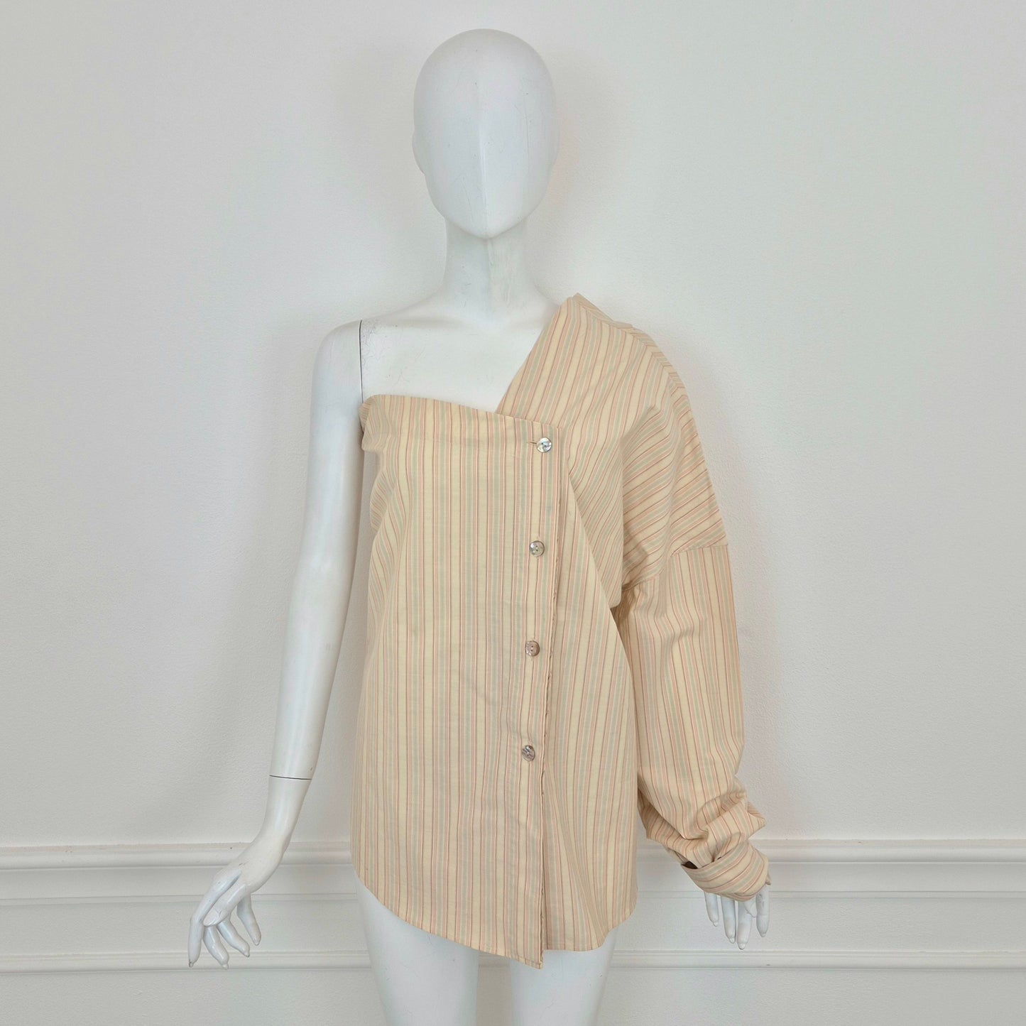 Romeo Gigli | Camicia monospalla a righe