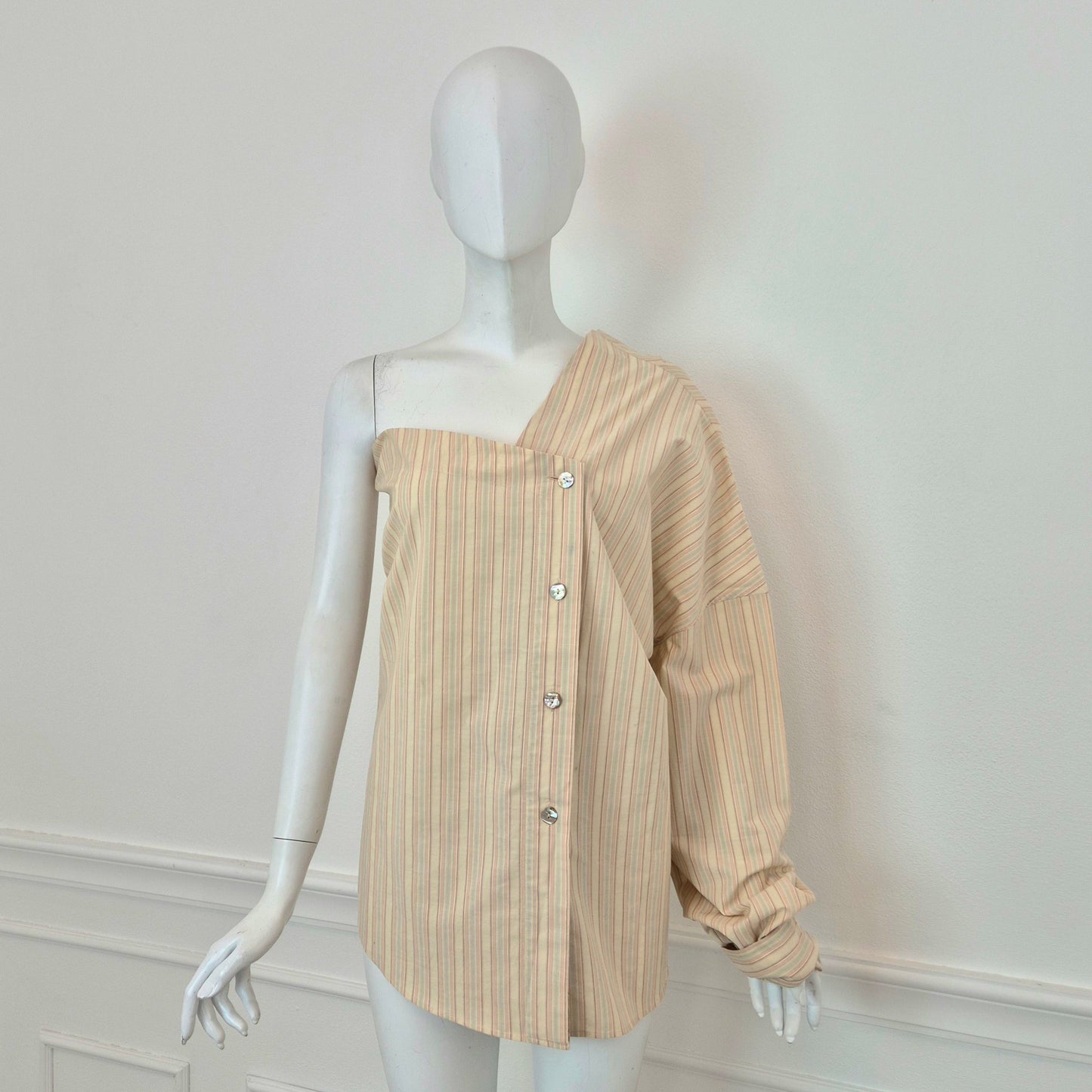 Romeo Gigli | Camicia monospalla a righe