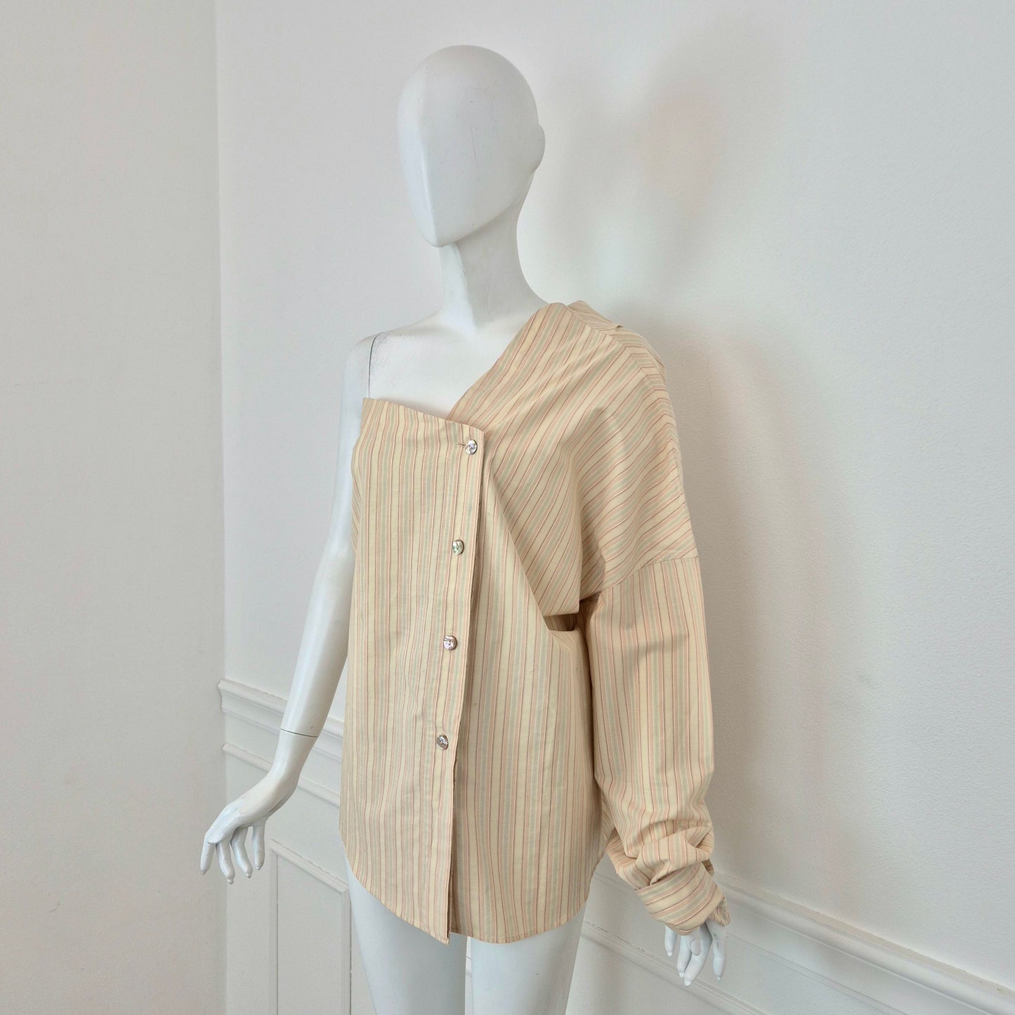 Romeo Gigli | Camicia monospalla a righe