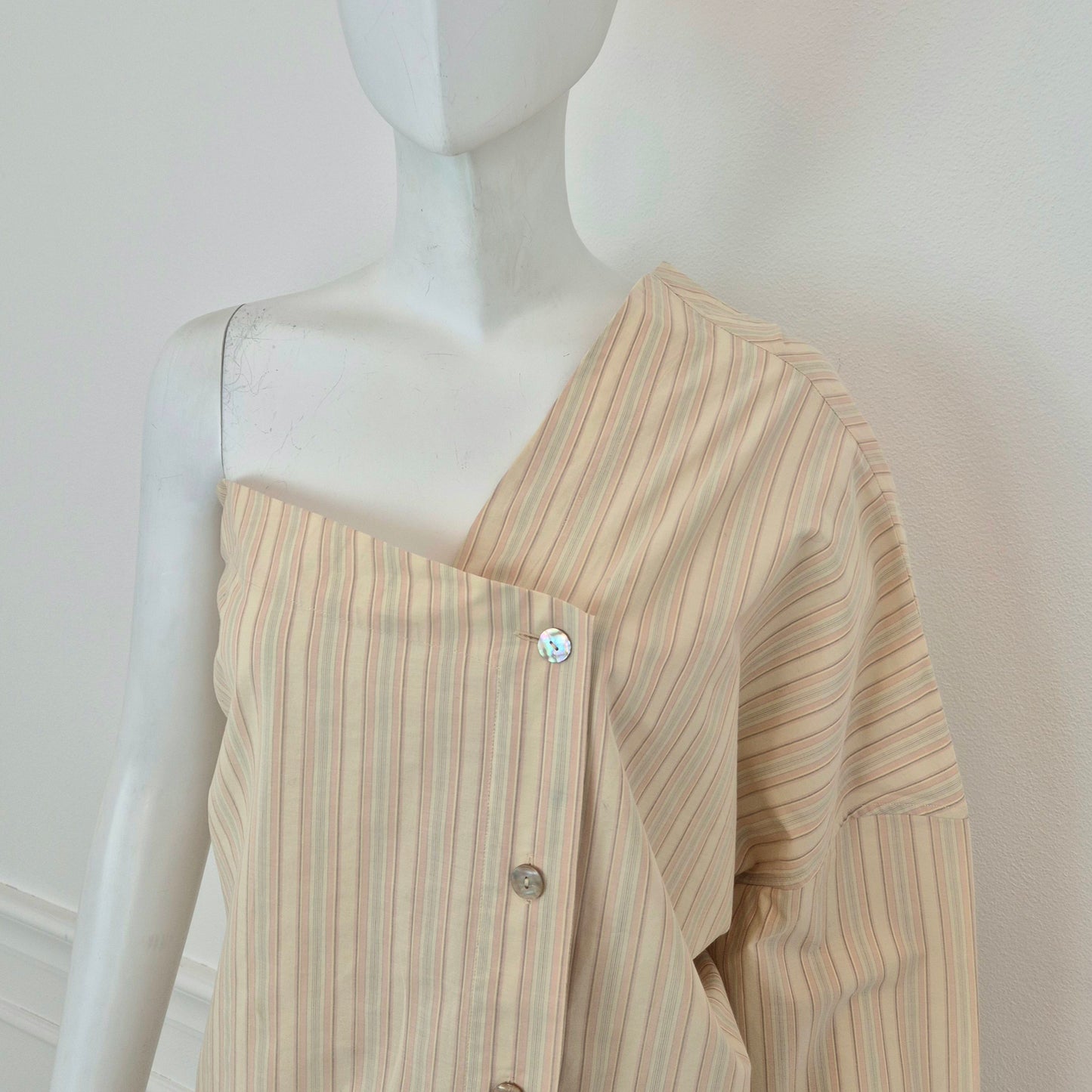 Romeo Gigli | Camicia monospalla a righe
