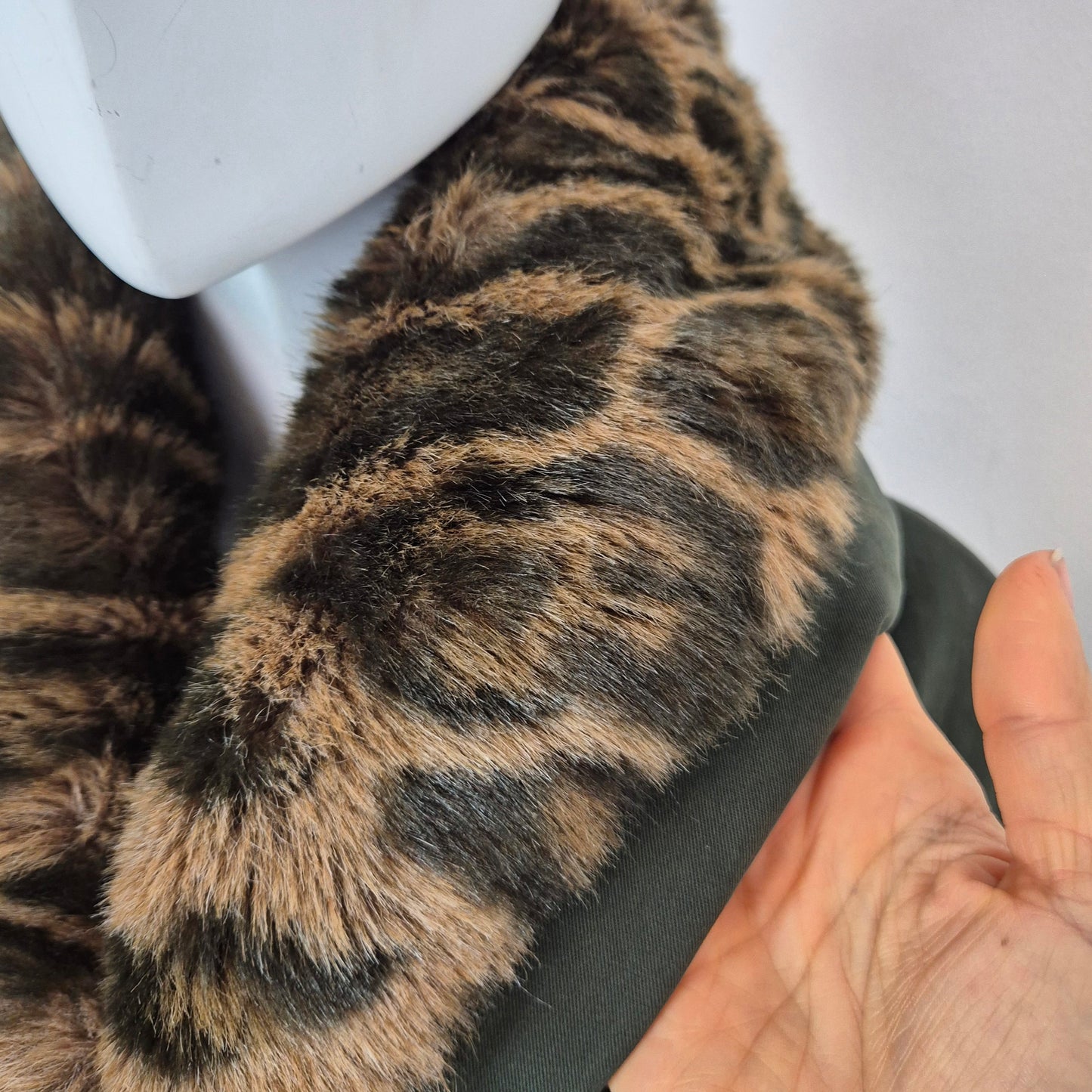 Romeo Gigli | Giubbotto verde collo leopard