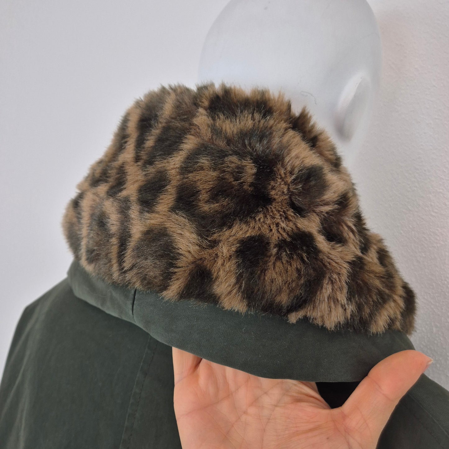 Romeo Gigli | Giubbotto verde collo leopard