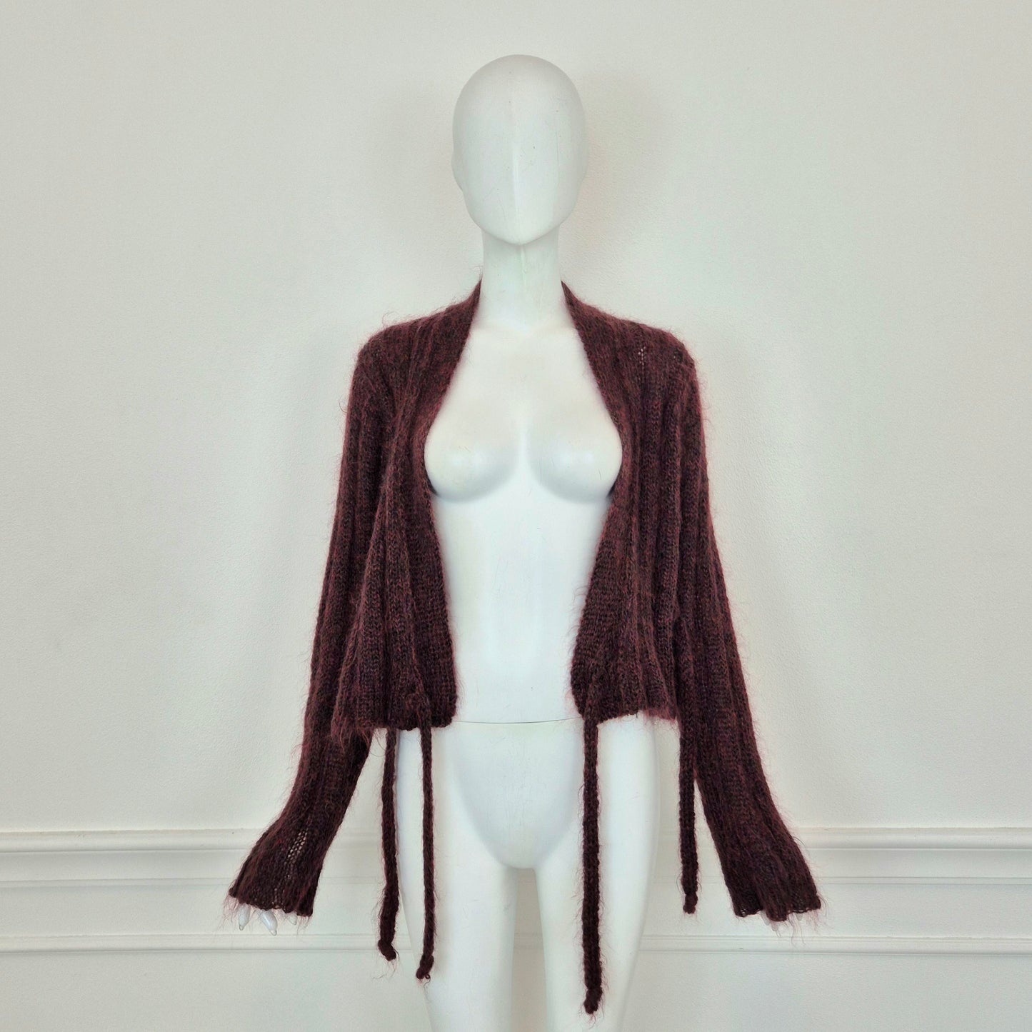 Romeo Gigli | Cardigan incrociato bordeaux melange