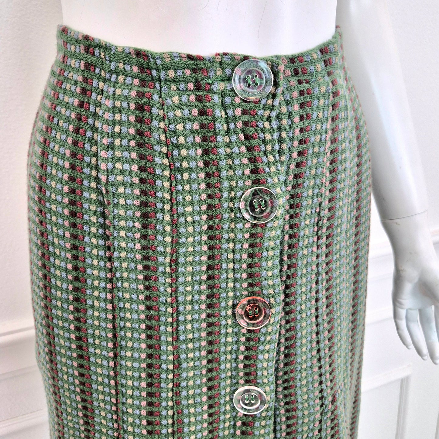 Missoni | Gonna vintage con bottoni trasparenti