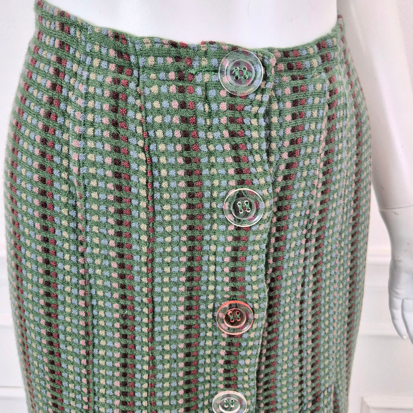 Missoni | Gonna vintage con bottoni trasparenti