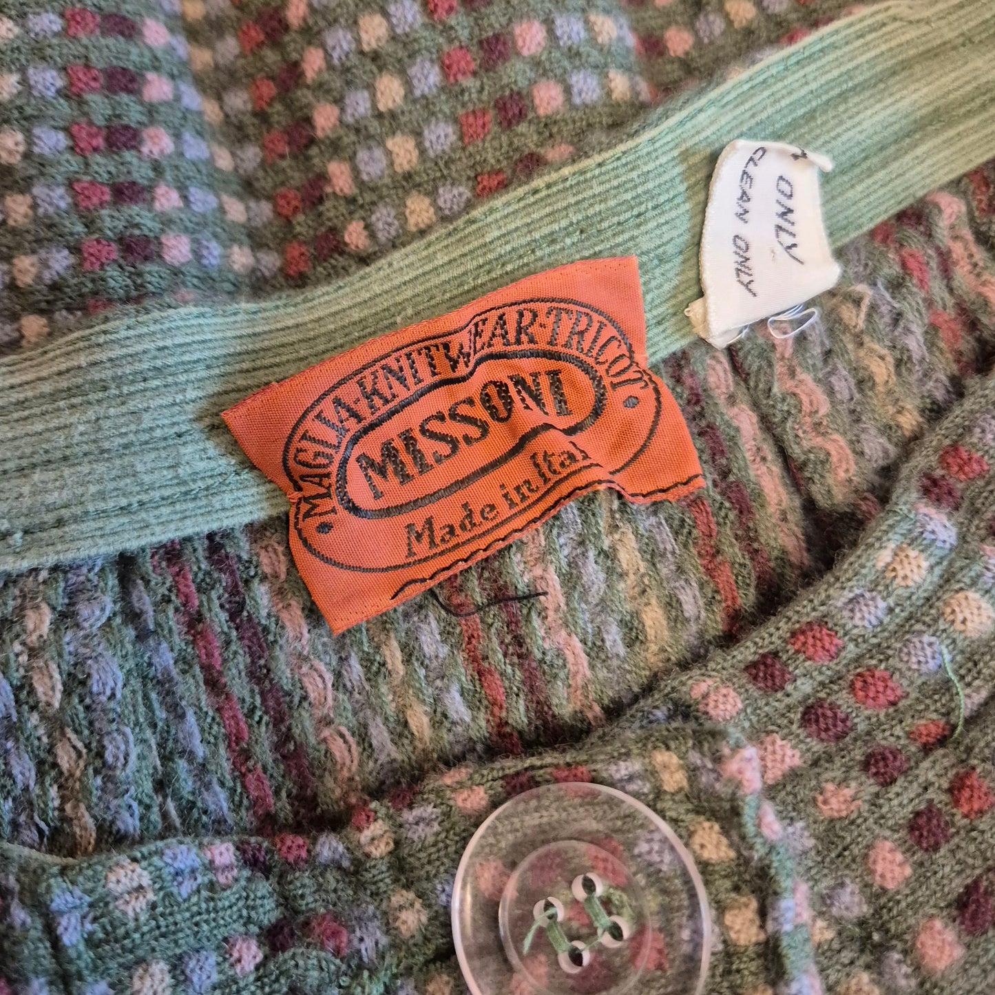 Missoni | Gonna vintage con bottoni trasparenti