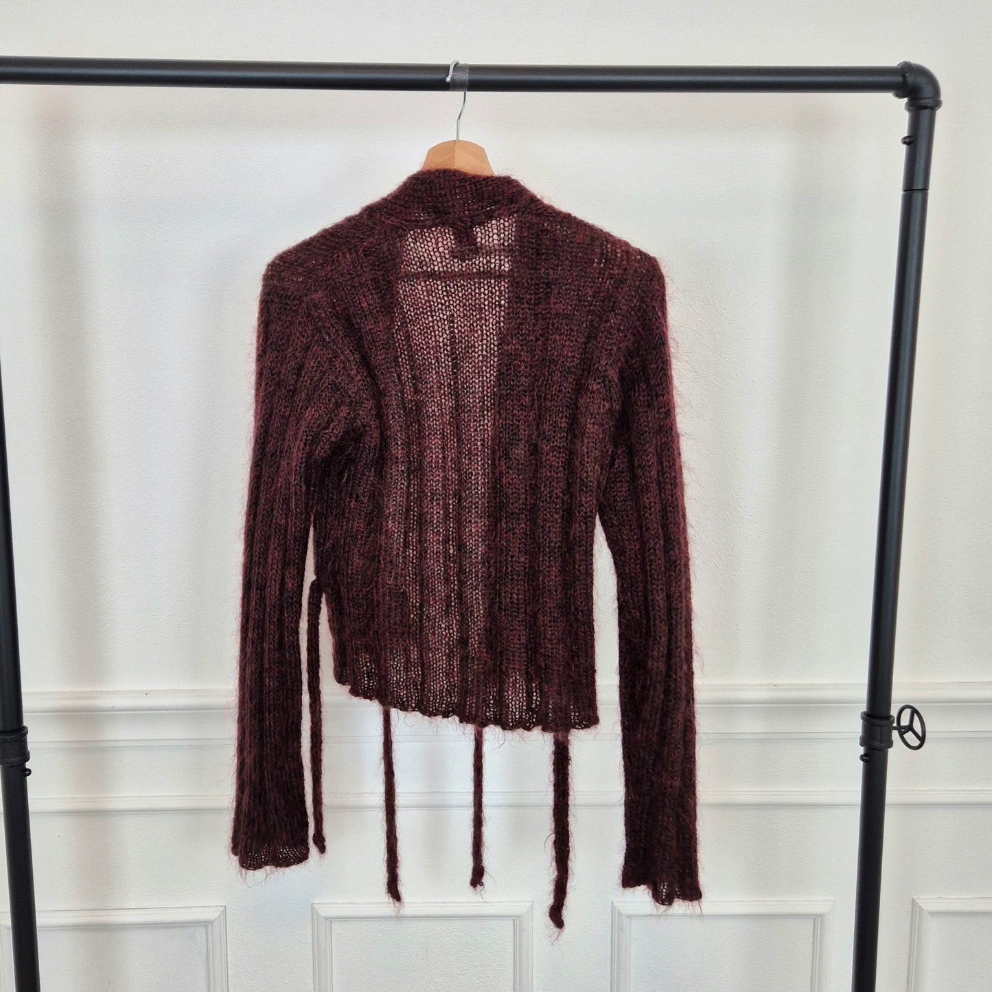 Romeo Gigli | Cardigan incrociato bordeaux melange