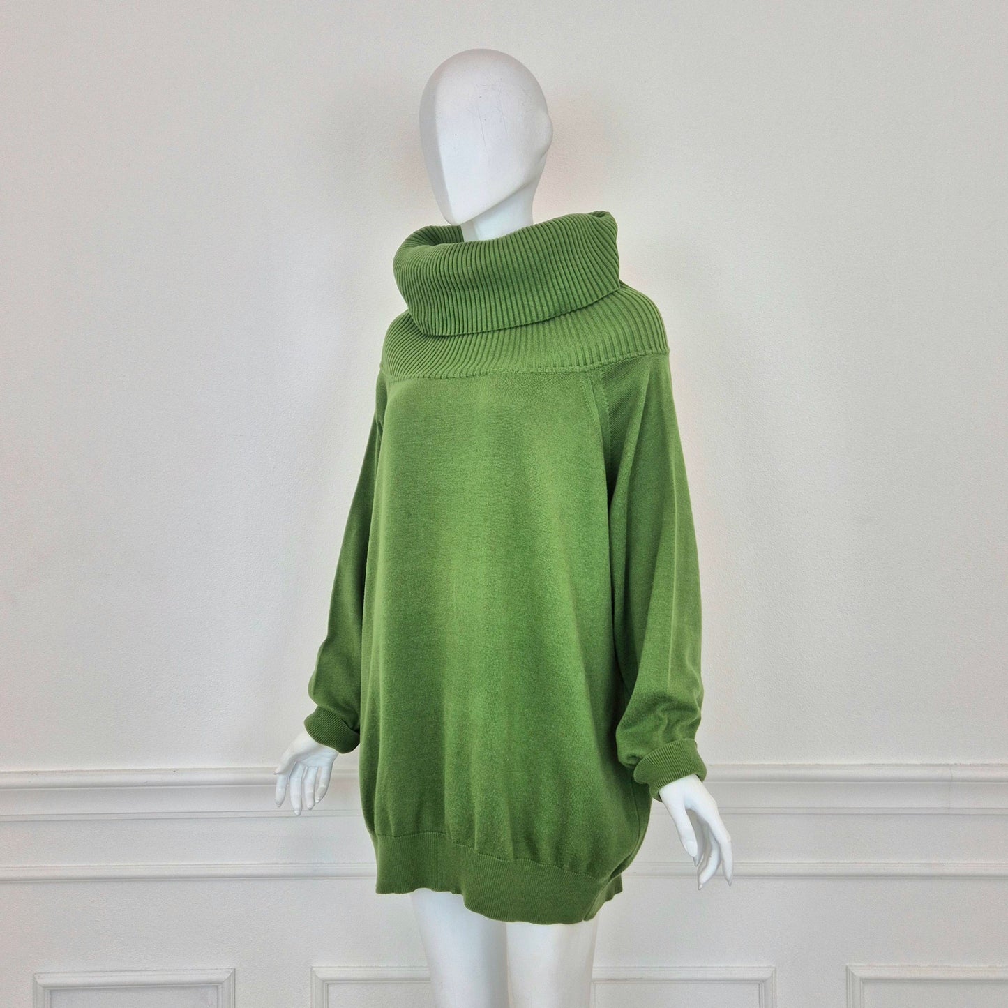 Romeo Gigli | Maxi pull verde collo a ciambella 1991