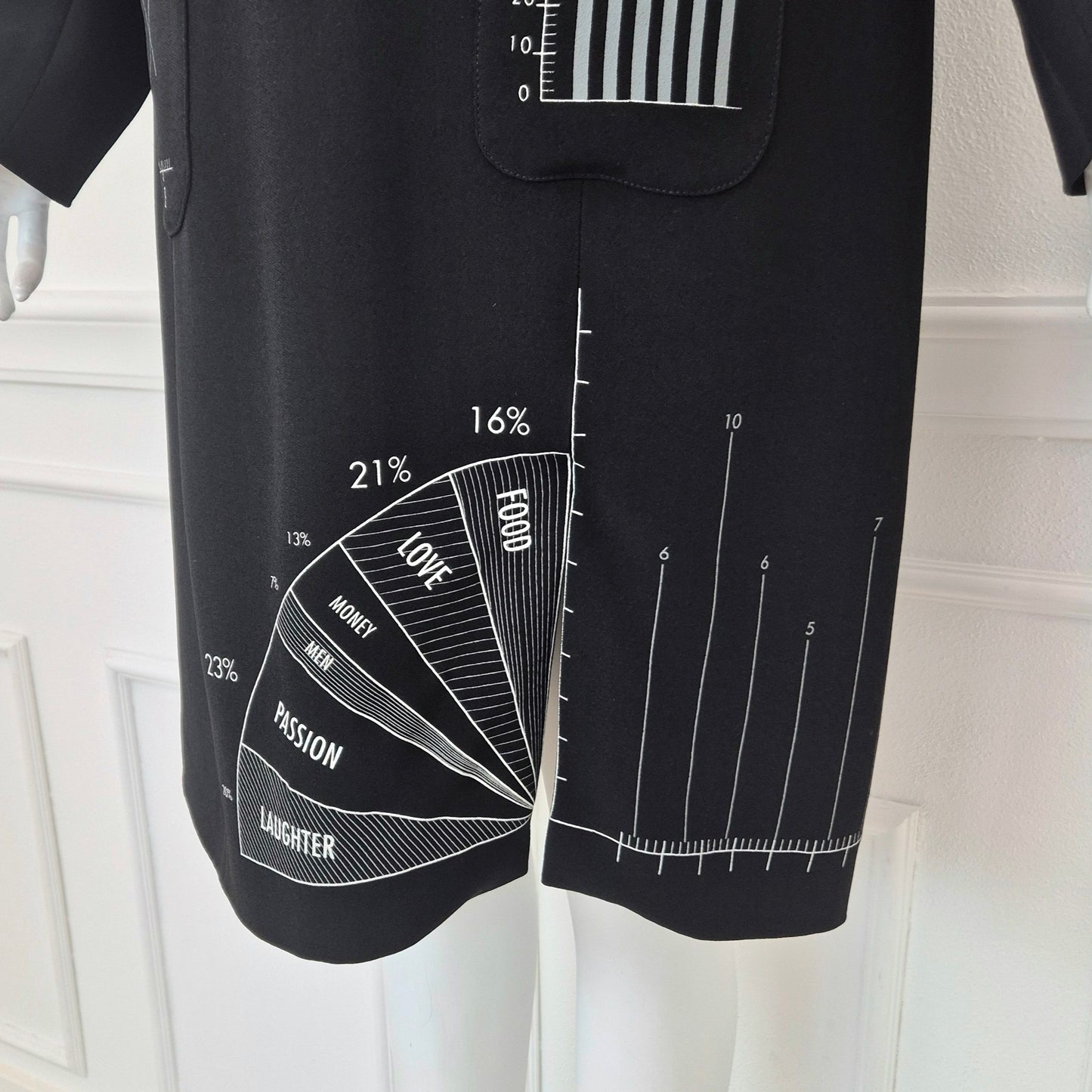 Moschino smarchiato | Abito stampa "grafici"