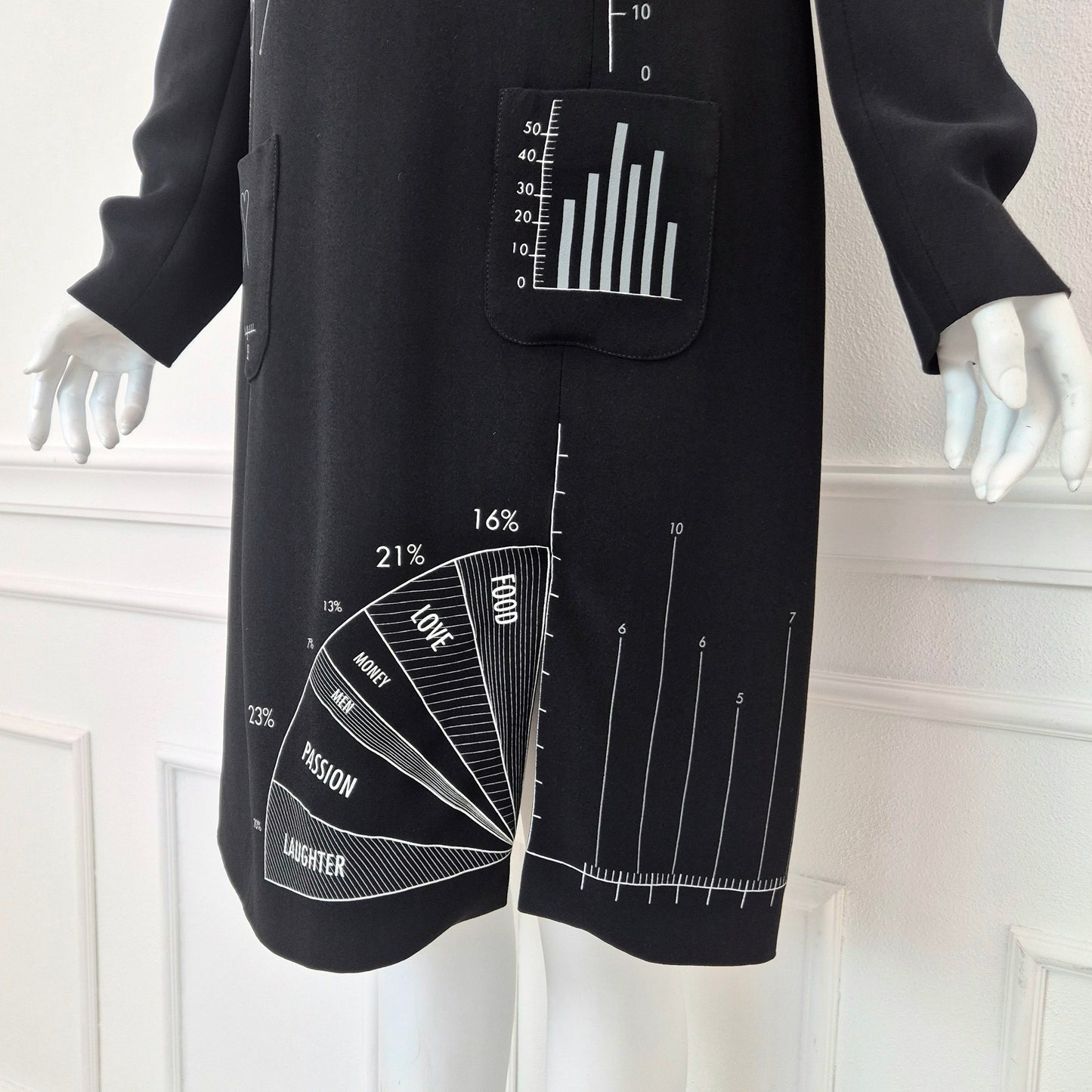Moschino smarchiato | Abito stampa "grafici"