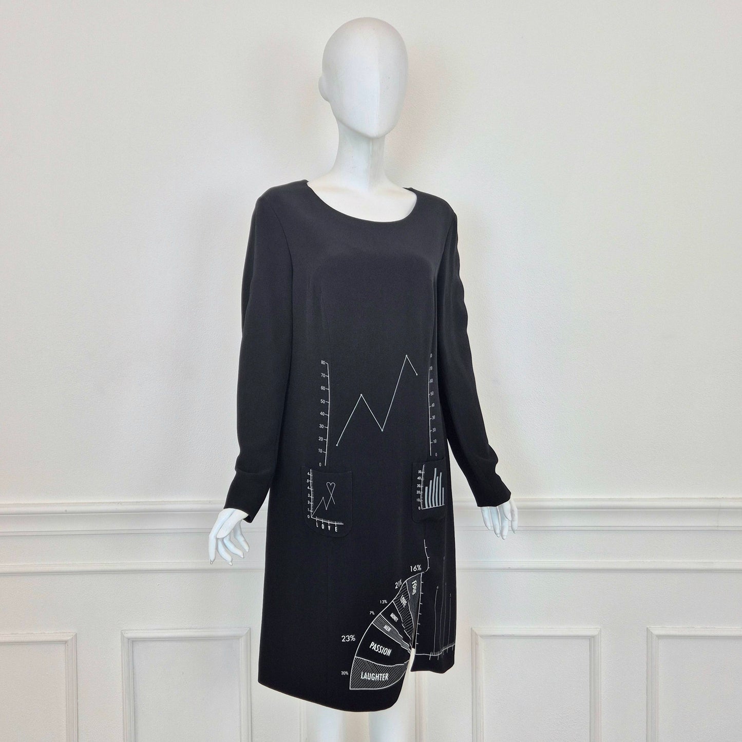 Moschino smarchiato | Abito stampa "grafici"