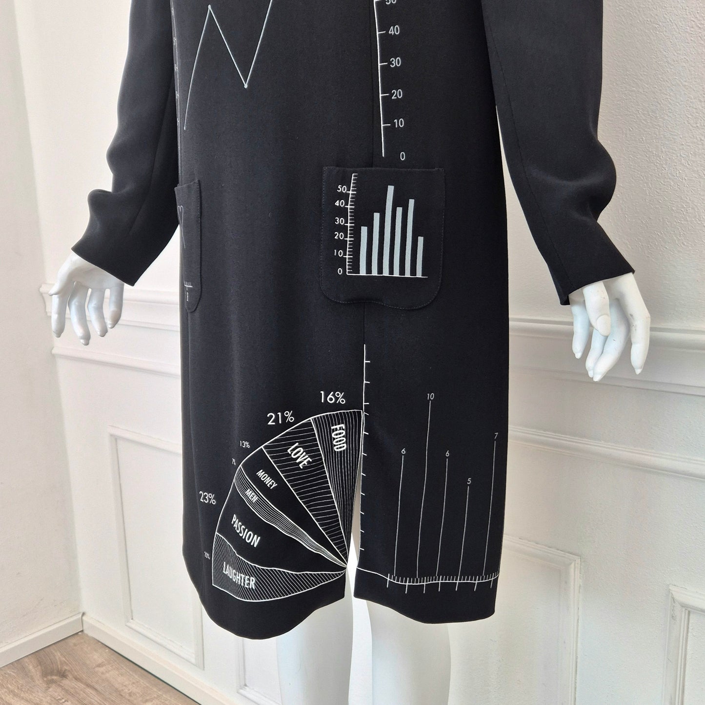 Moschino smarchiato | Abito stampa "grafici"